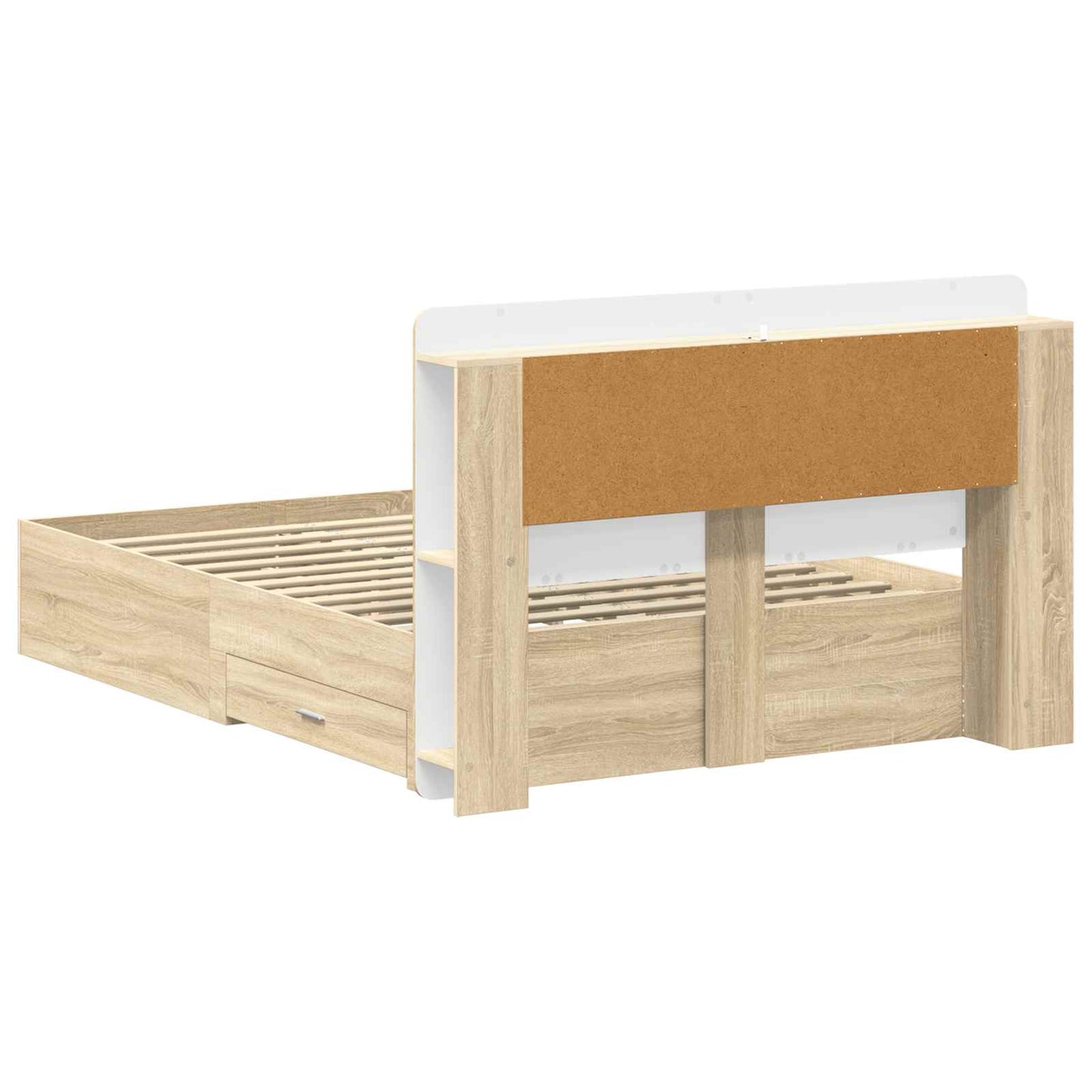 Bed Frame with Storage Sonoma Oak 150 x 200 cm Engineered Wood
