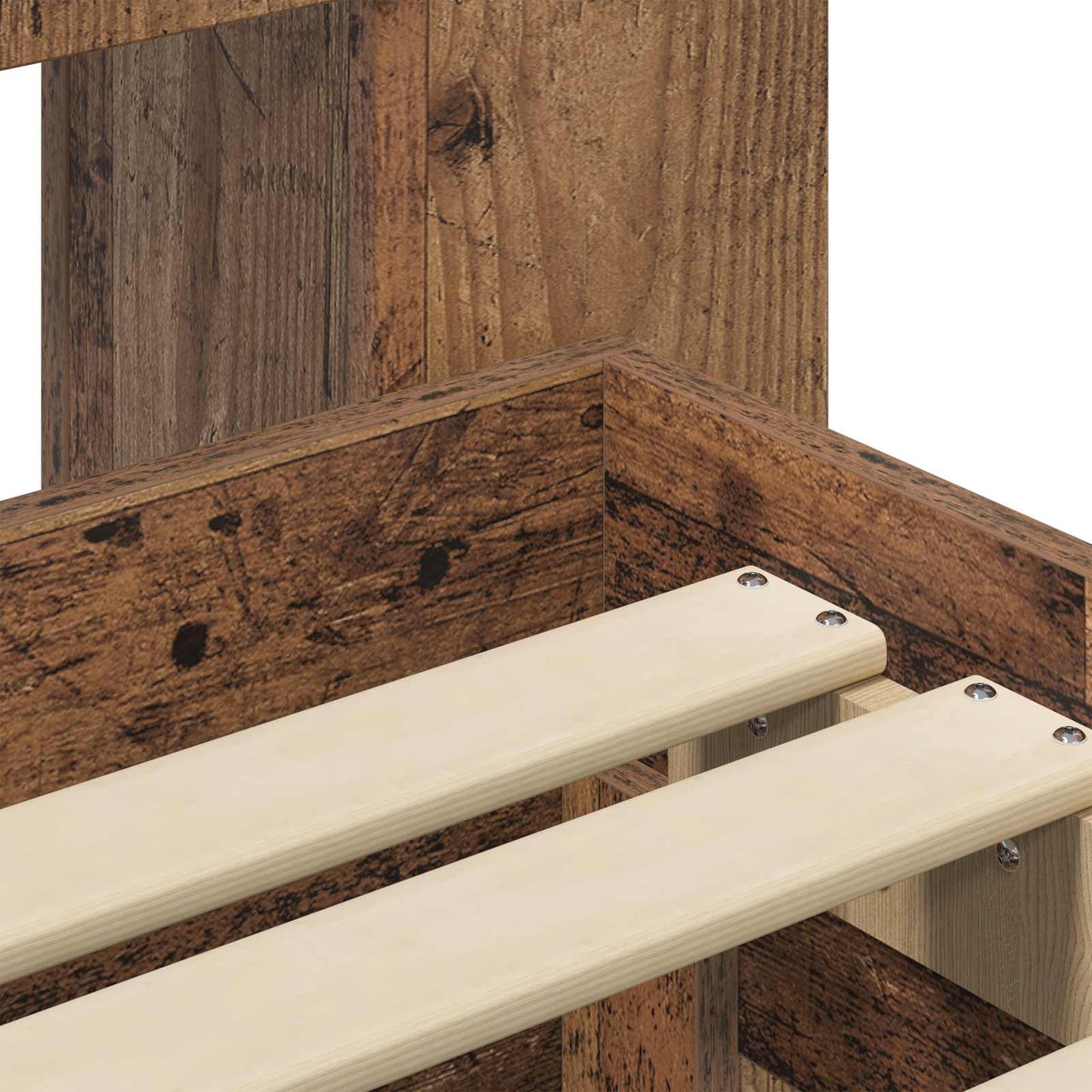 Bed Frame with Storage Old Wood 80 x 200 cm Engineered Wood