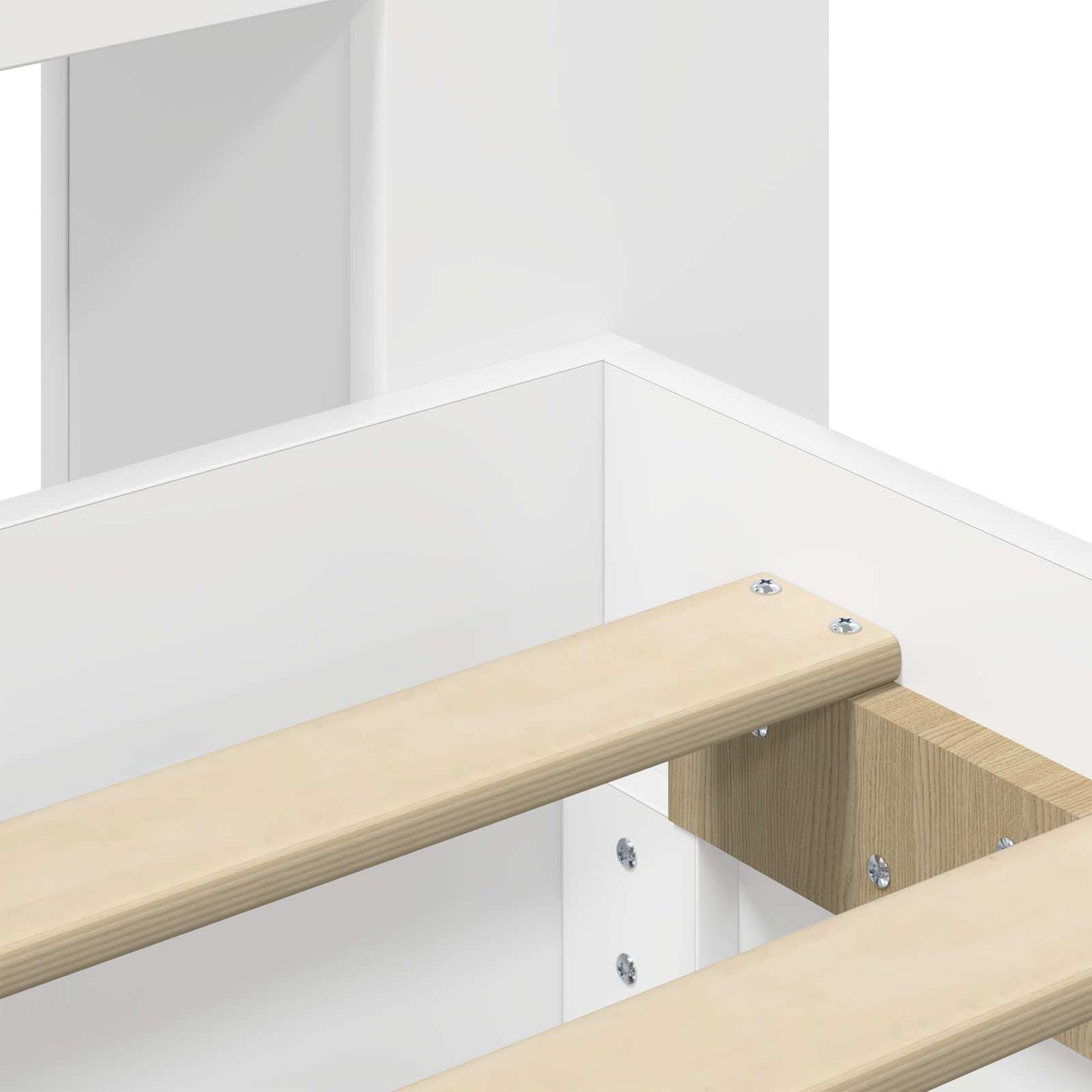Bed Frame with Storage White 80 x 200 cm Engineered Wood