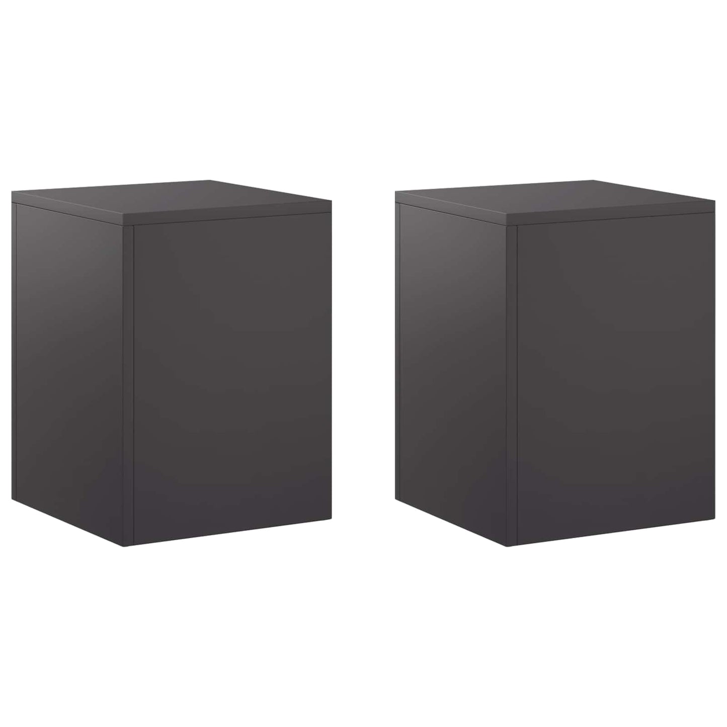 Plant Stand 2 pcs Black 30 x 30 x 40 cm Steel