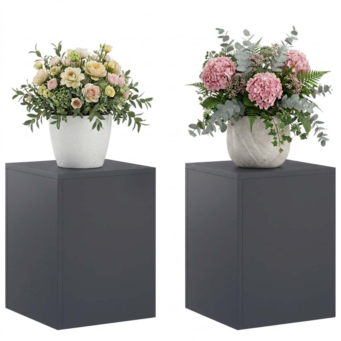 Plant Stand 2 pcs Anthracite 30 x 30 x 40 cm Galvanised Steel