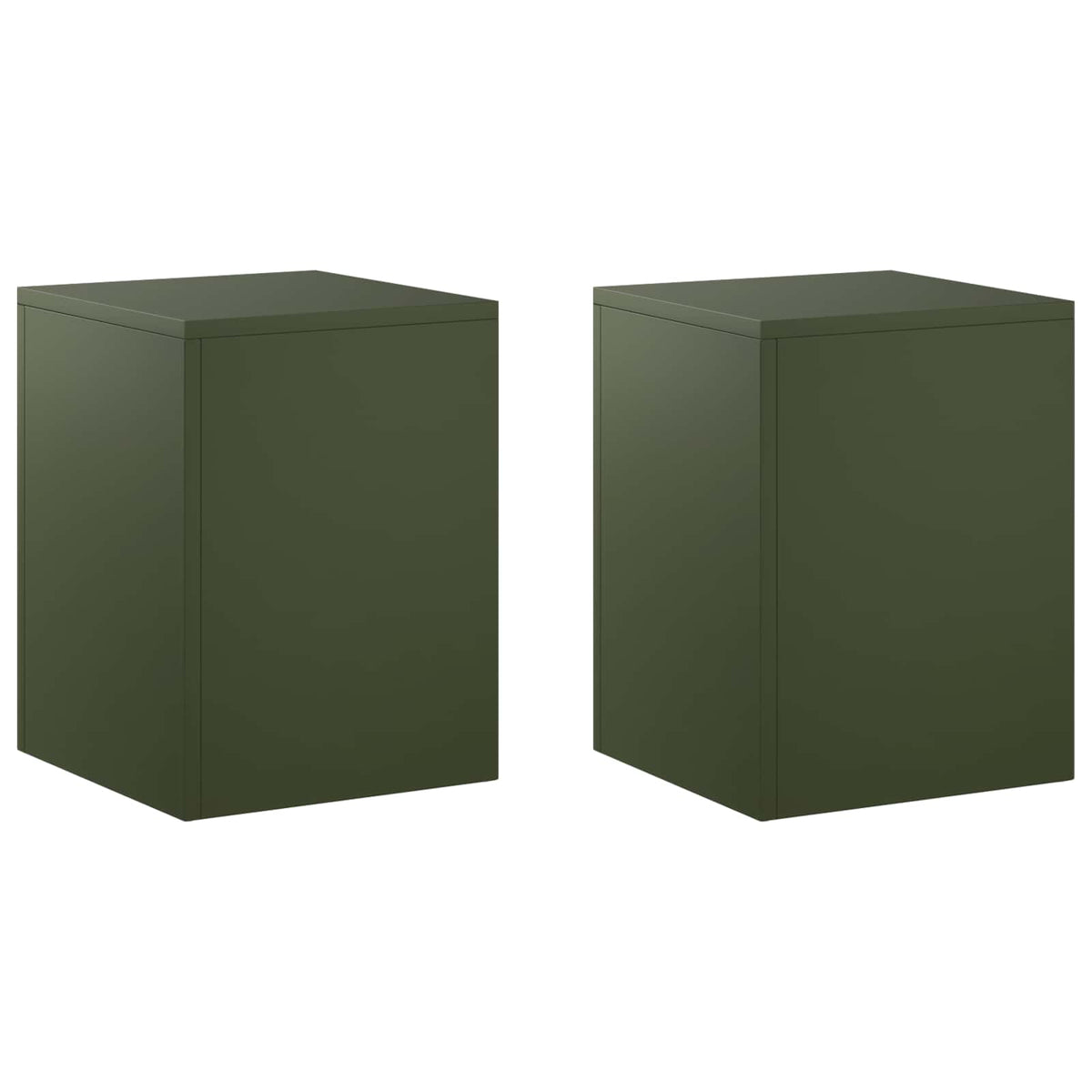Plant Stand 2 pcs Olive Green 30 x 30 x 40 cm Steel