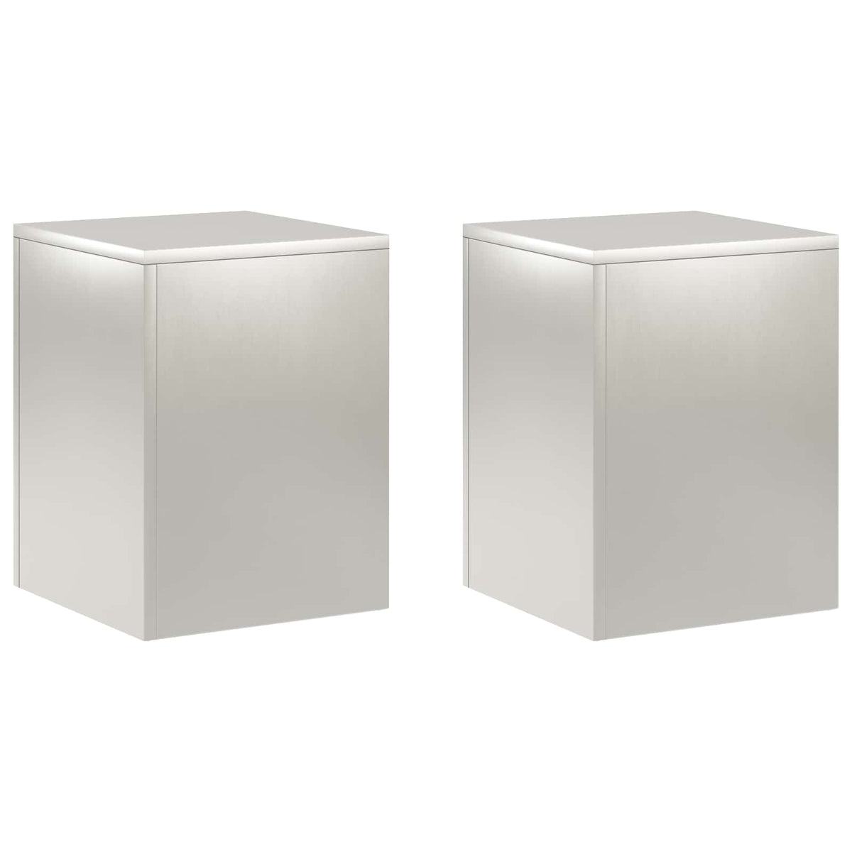 Plant Stand 2 pcs Silver 30 x 30 x 40 cm Steel