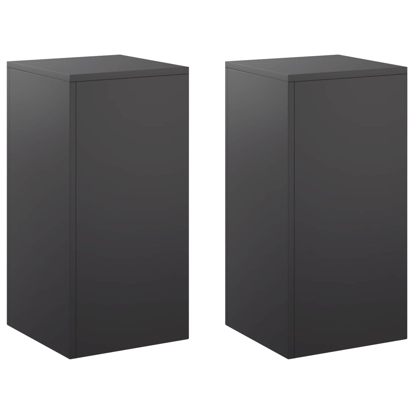 Plant Stand 2 pcs Black 30 x 30 x 60 cm Steel