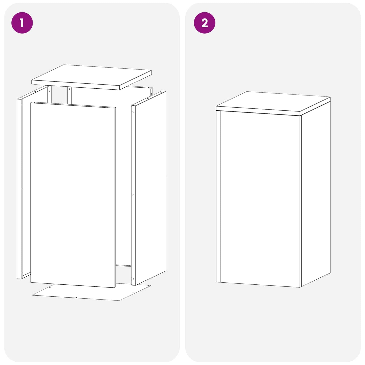 Plant Stand White 30 x 30 x 60 cm Steel