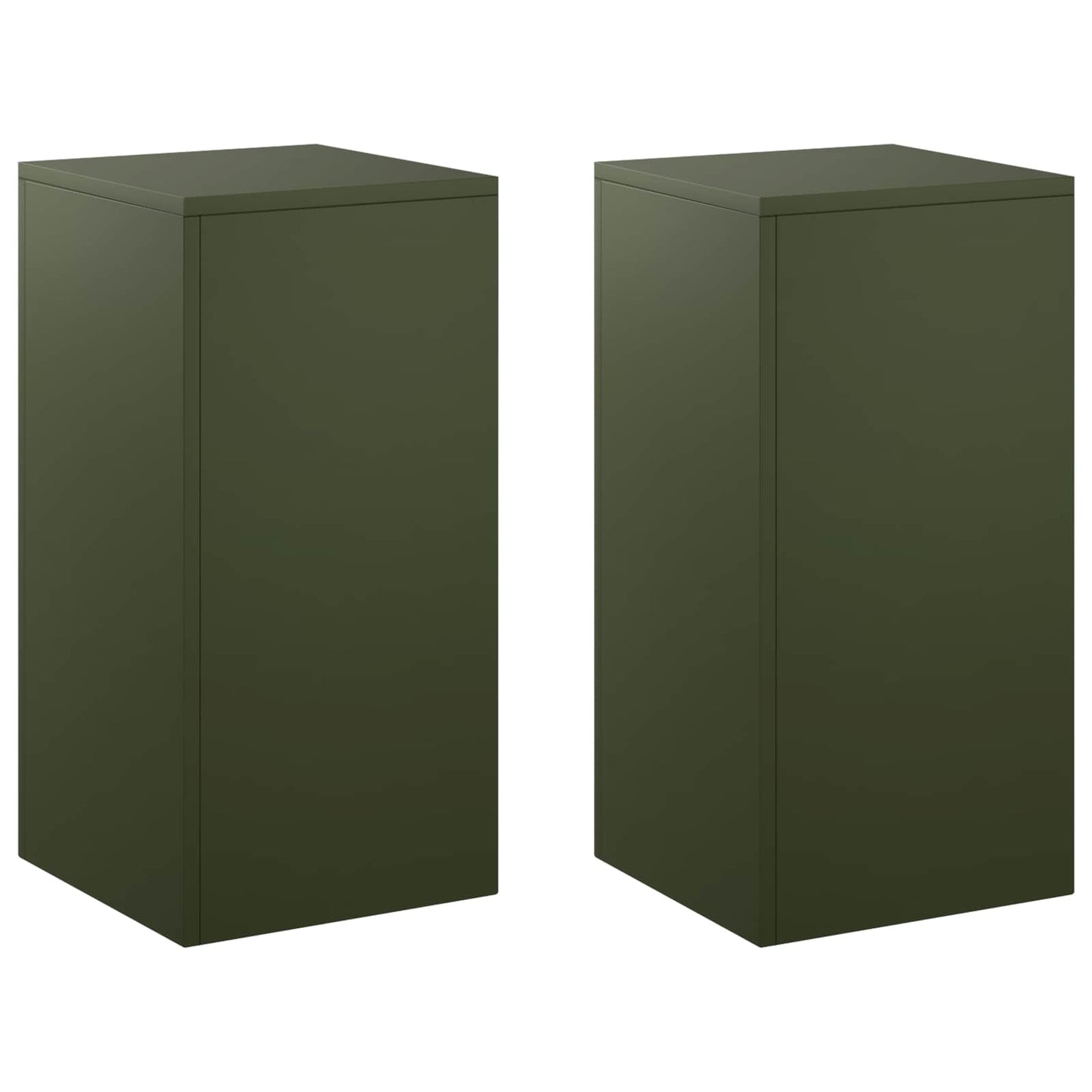 Plant Stand 2 pcs Olive Green 30 x 30 x 60 cm Steel