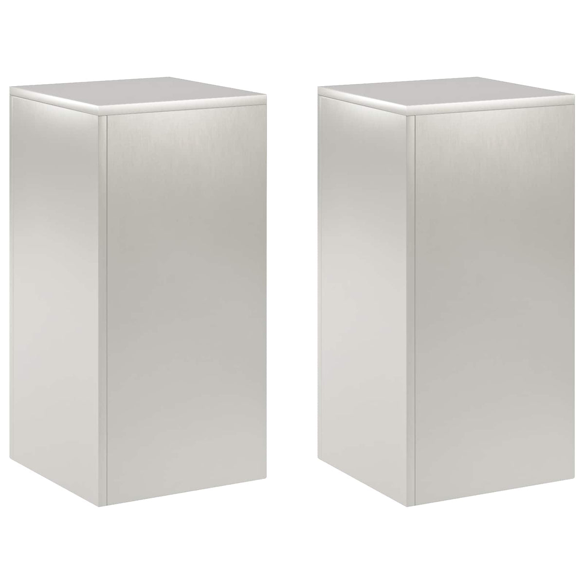 Plant Stand 2 pcs Silver 30 x 30 x 60 cm Steel