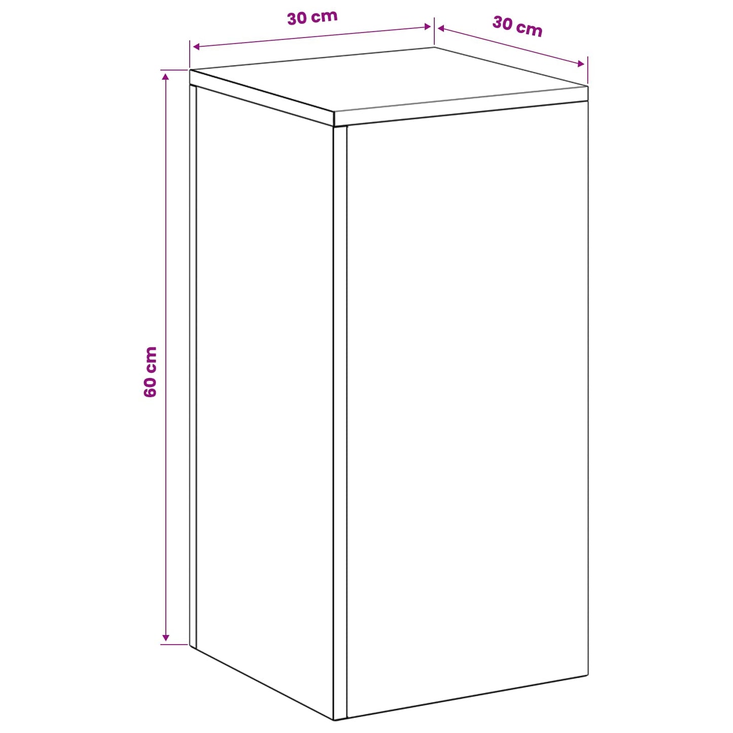 Plant Stand Silver 30 x 30 x 60 cm Steel
