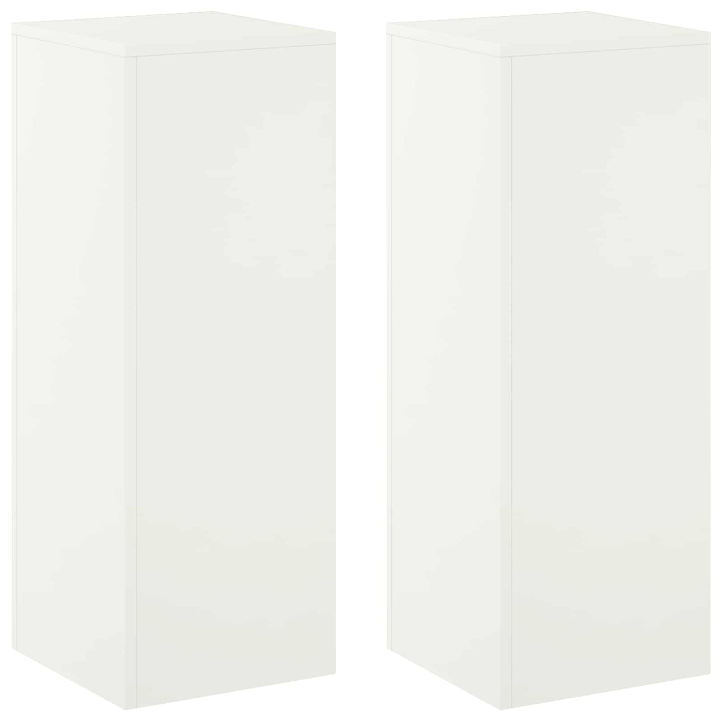 Plant Stand 2 pcs White 30 x 30 x 80 cm Steel