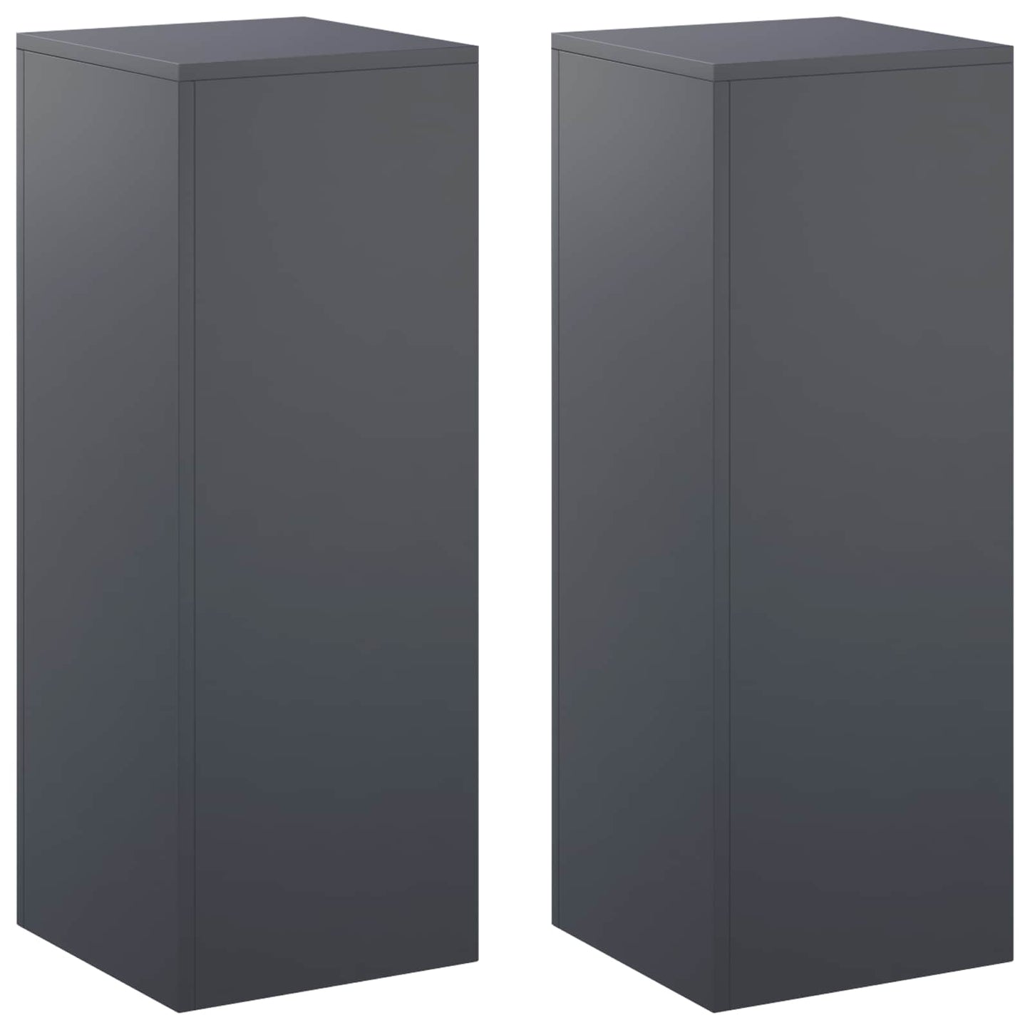 Plant Stand 2 pcs Anthracite 30 x 30 x 80 cm Galvanised Steel