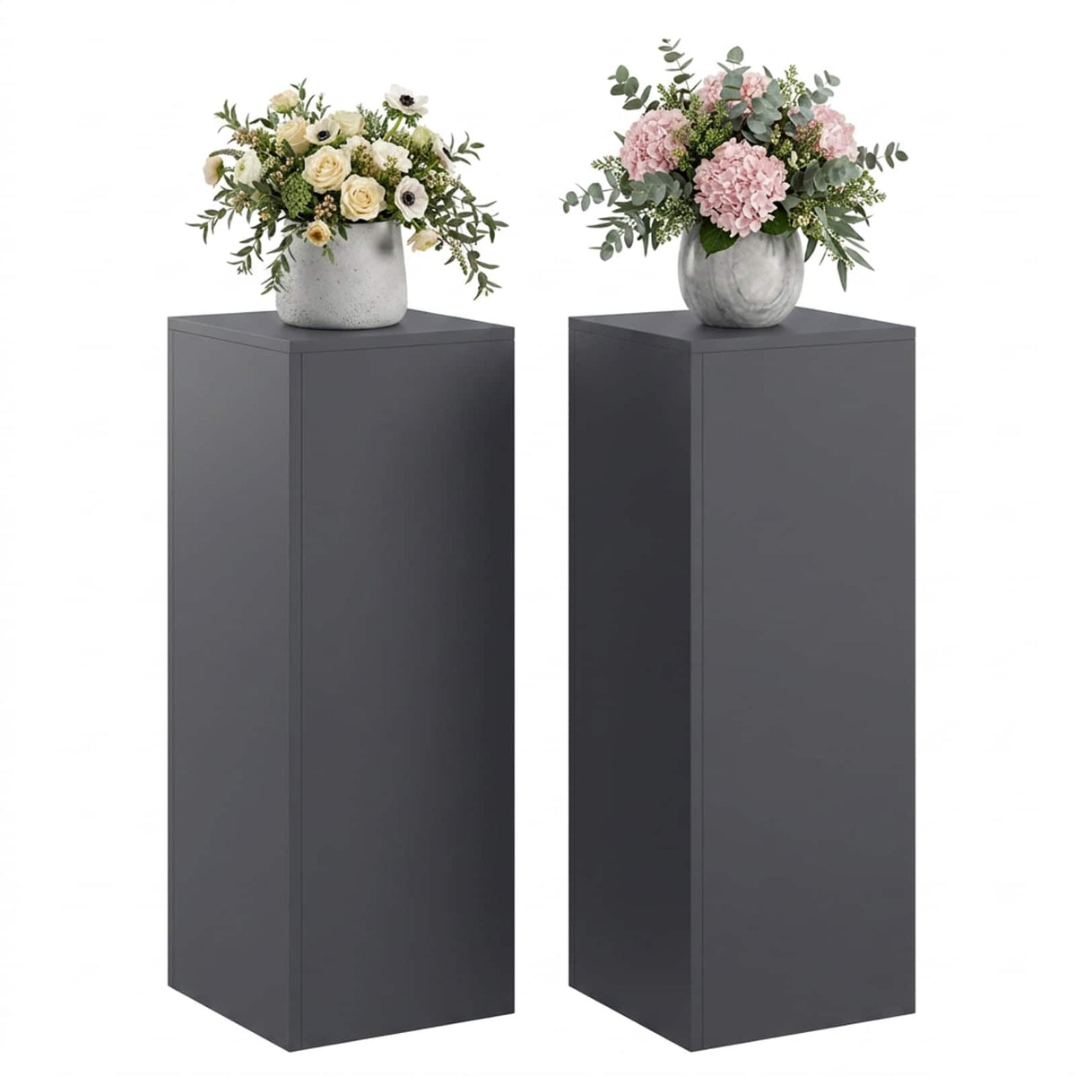 Plant Stand 2 pcs Anthracite 30 x 30 x 80 cm Galvanised Steel