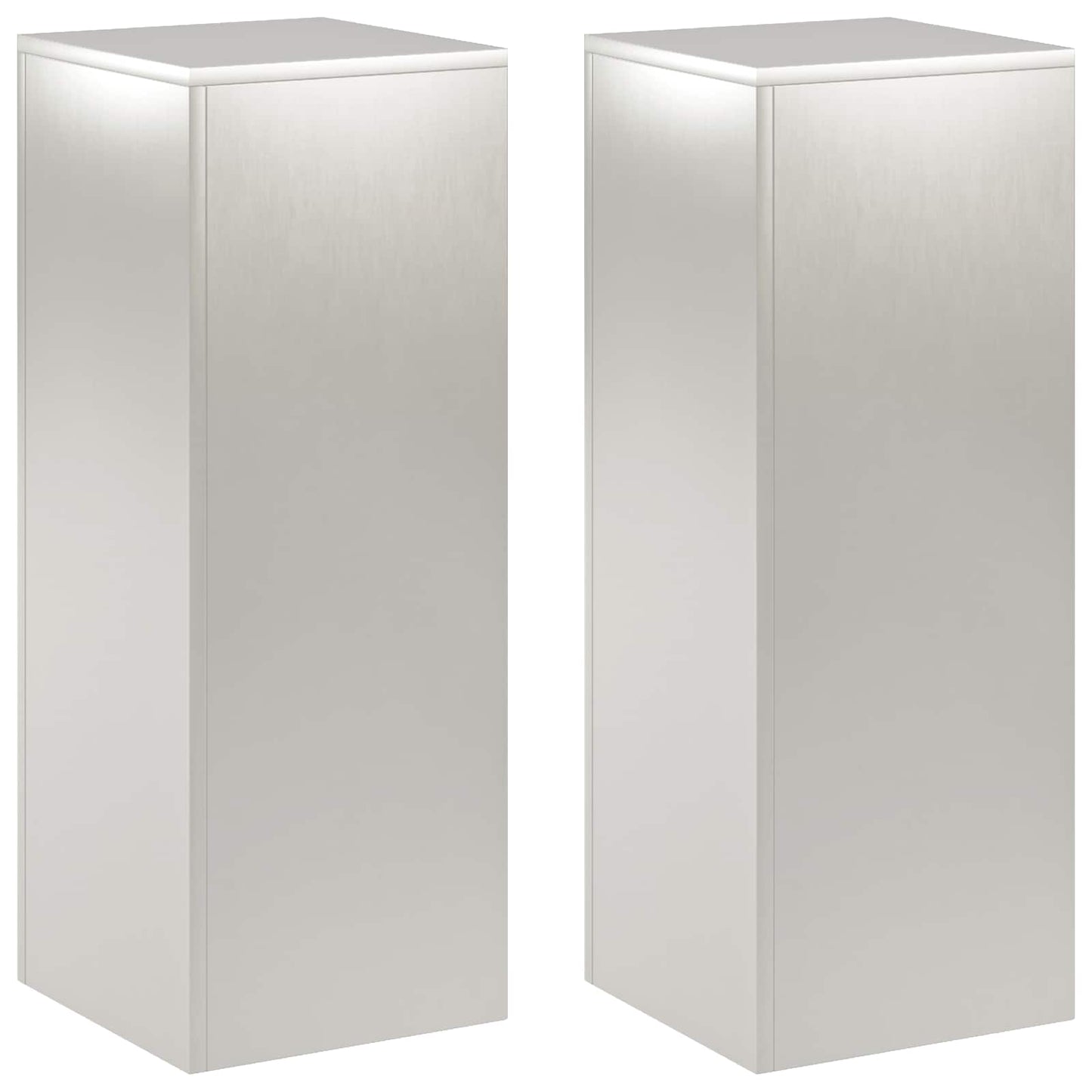 Plant Stand 2 pcs Silver 30 x 30 x 80 cm Steel