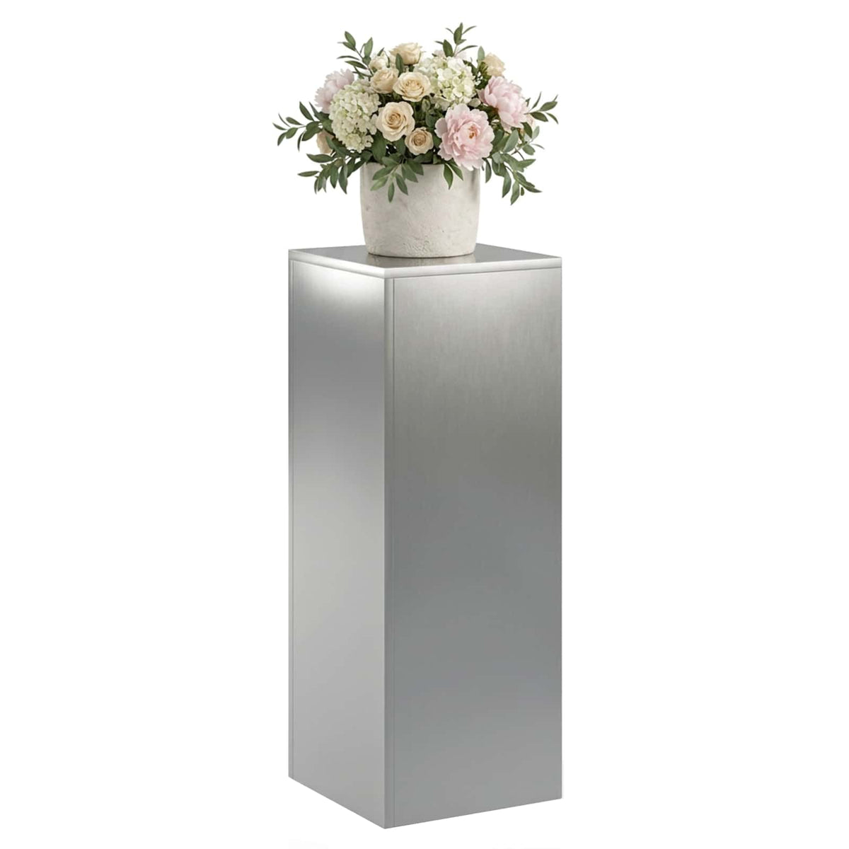 Plant Stand Silver 30 x 30 x 80 cm Steel