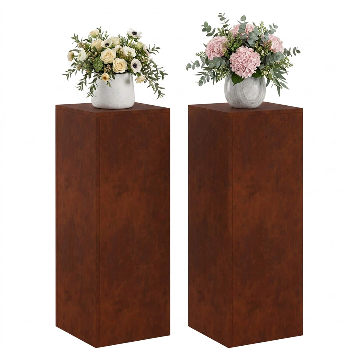 Plant Stand 2 pcs Rusty 30 x 30 x 80 cm Weathering Steel