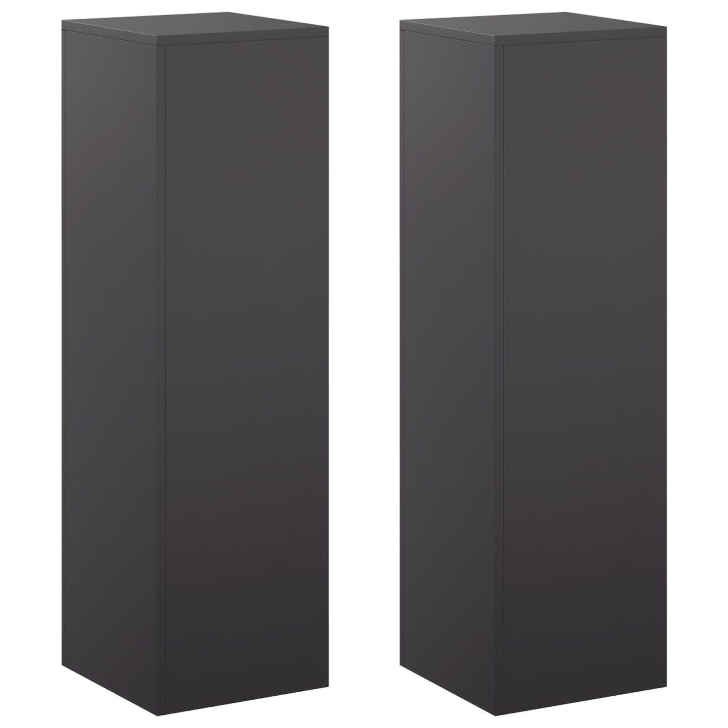 Plant Stand 2 pcs Black 30 x 30 x 100 cm Steel