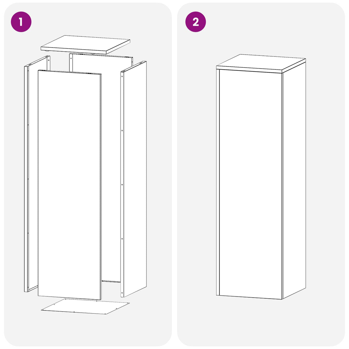 Plant Stand White 30 x 30 x 100 cm Steel