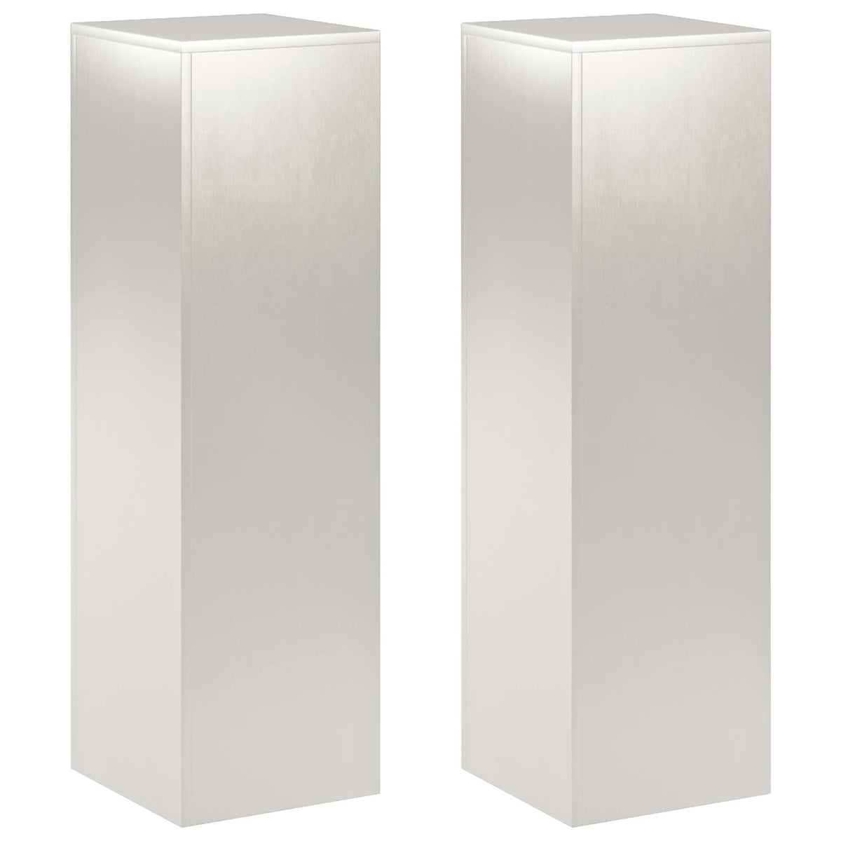 Plant Stand 2 pcs Silver 30 x 30 x 100 cm Steel