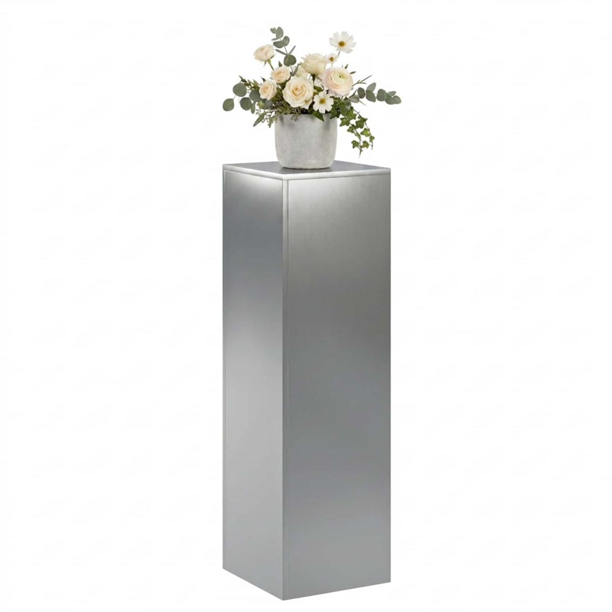 Plant Stand Silver 30 x 30 x 100 cm Steel