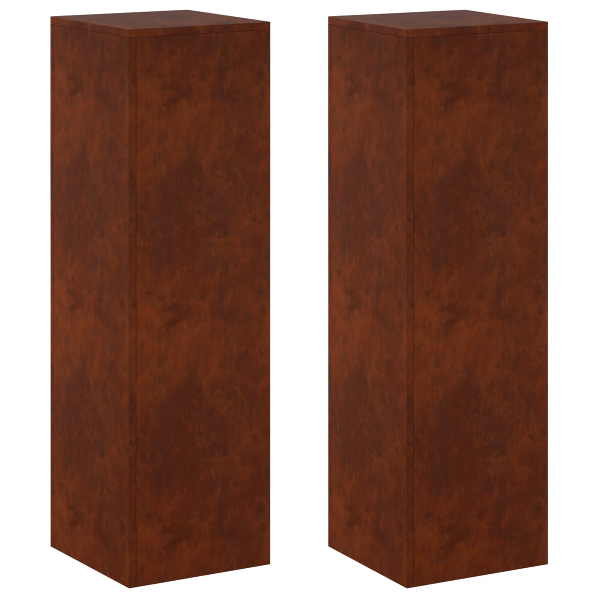Plant Stand 2 pcs Rusty 30 x 30 x 100 cm Weathering Steel