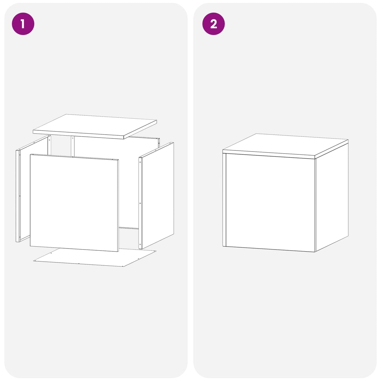 Plant Stand White 40 x 40 x 40 cm Steel