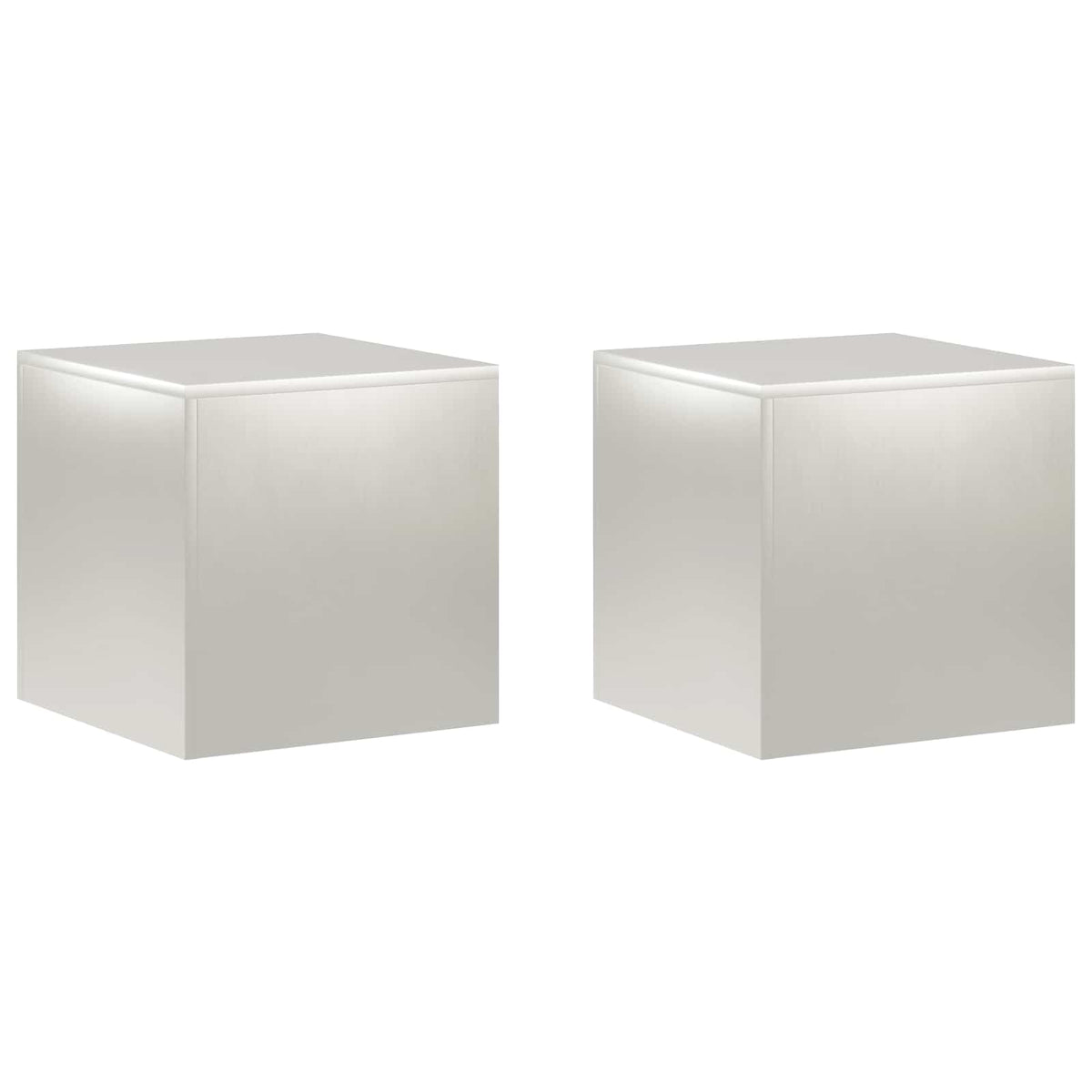 Plant Stand 2 pcs Silver 40 x 40 x 40 cm Steel