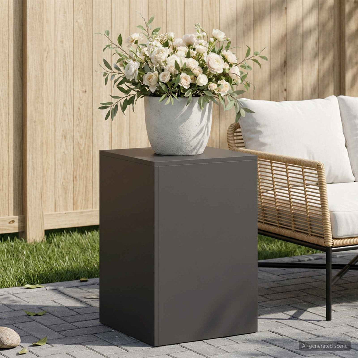 Plant Stand Black 40 x 40 x 60 cm Steel