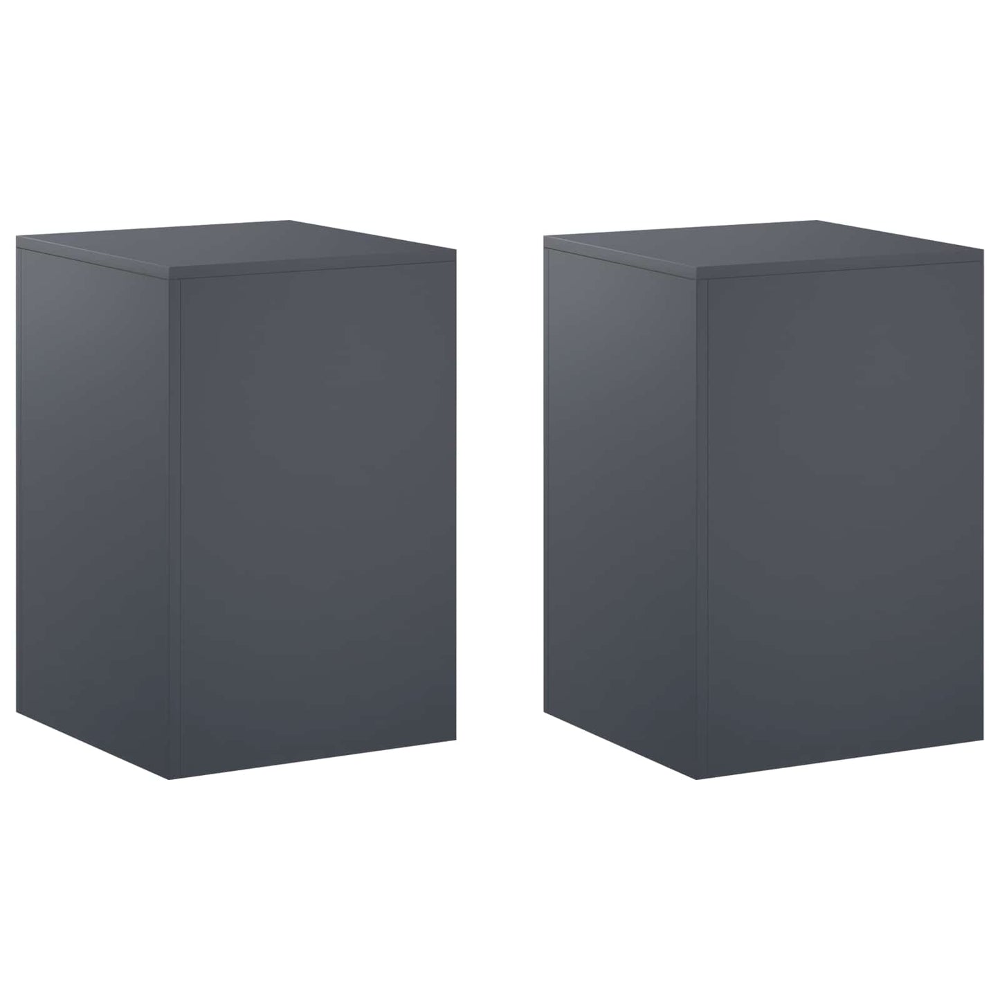 Plant Stand 2 pcs Anthracite 40 x 40 x 60 cm Galvanised Steel