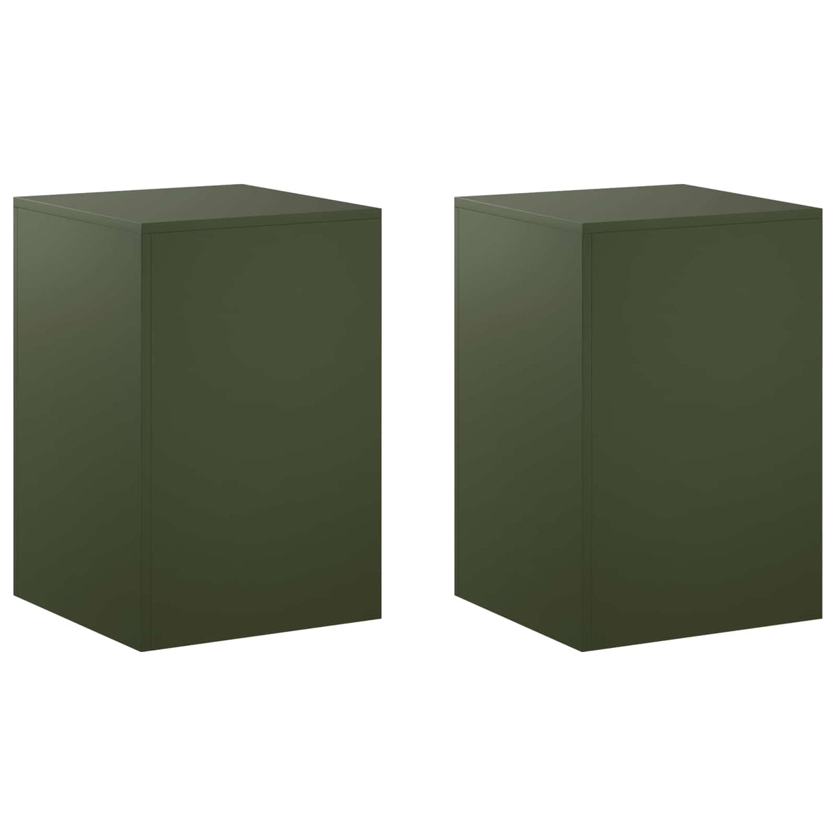 Plant Stand 2 pcs Olive Green 40 x 40 x 60 cm Steel