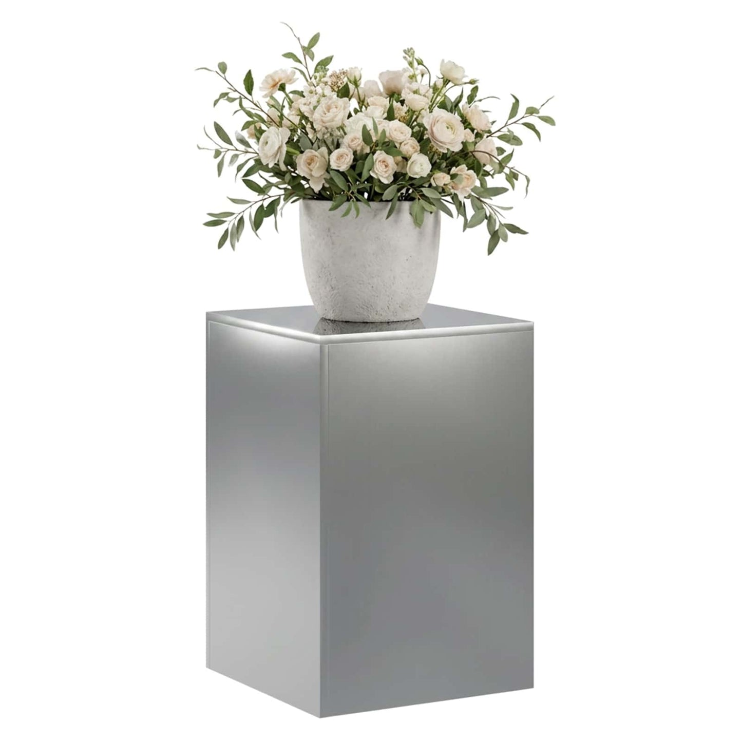 Plant Stand Silver 40 x 40 x 60 cm Steel