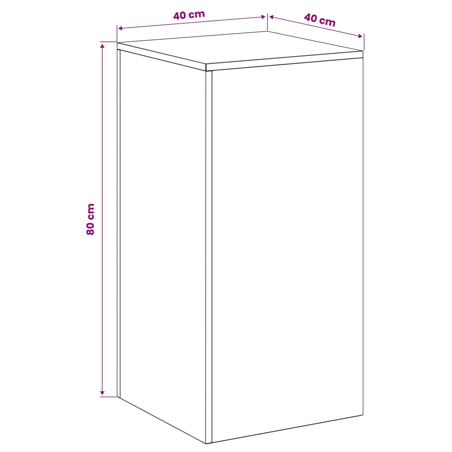 Plant Stand Silver 40 x 40 x 80 cm Steel