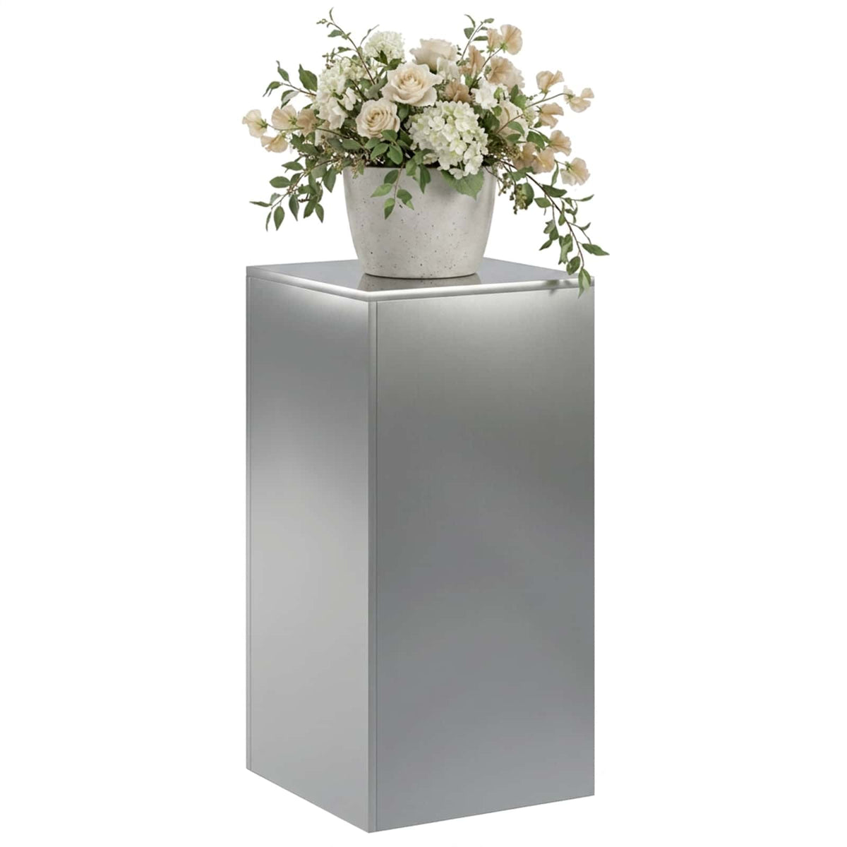 Plant Stand Silver 40 x 40 x 80 cm Steel