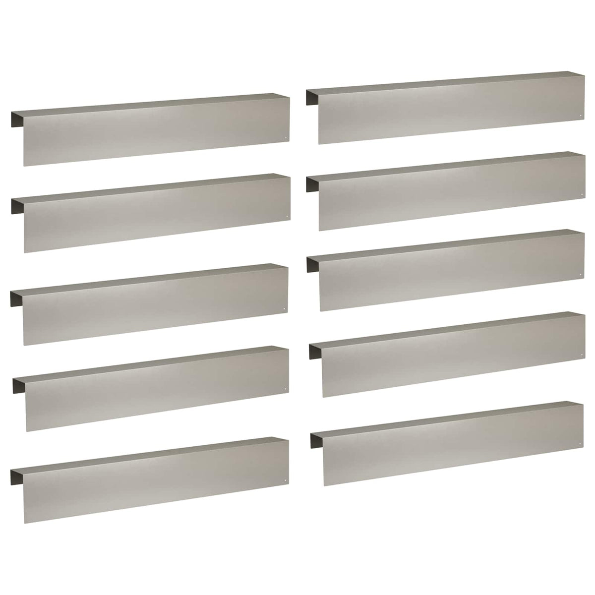 Garden Cover Profile 10 pcs 100 x 10 x 15 cm Stainless Steel