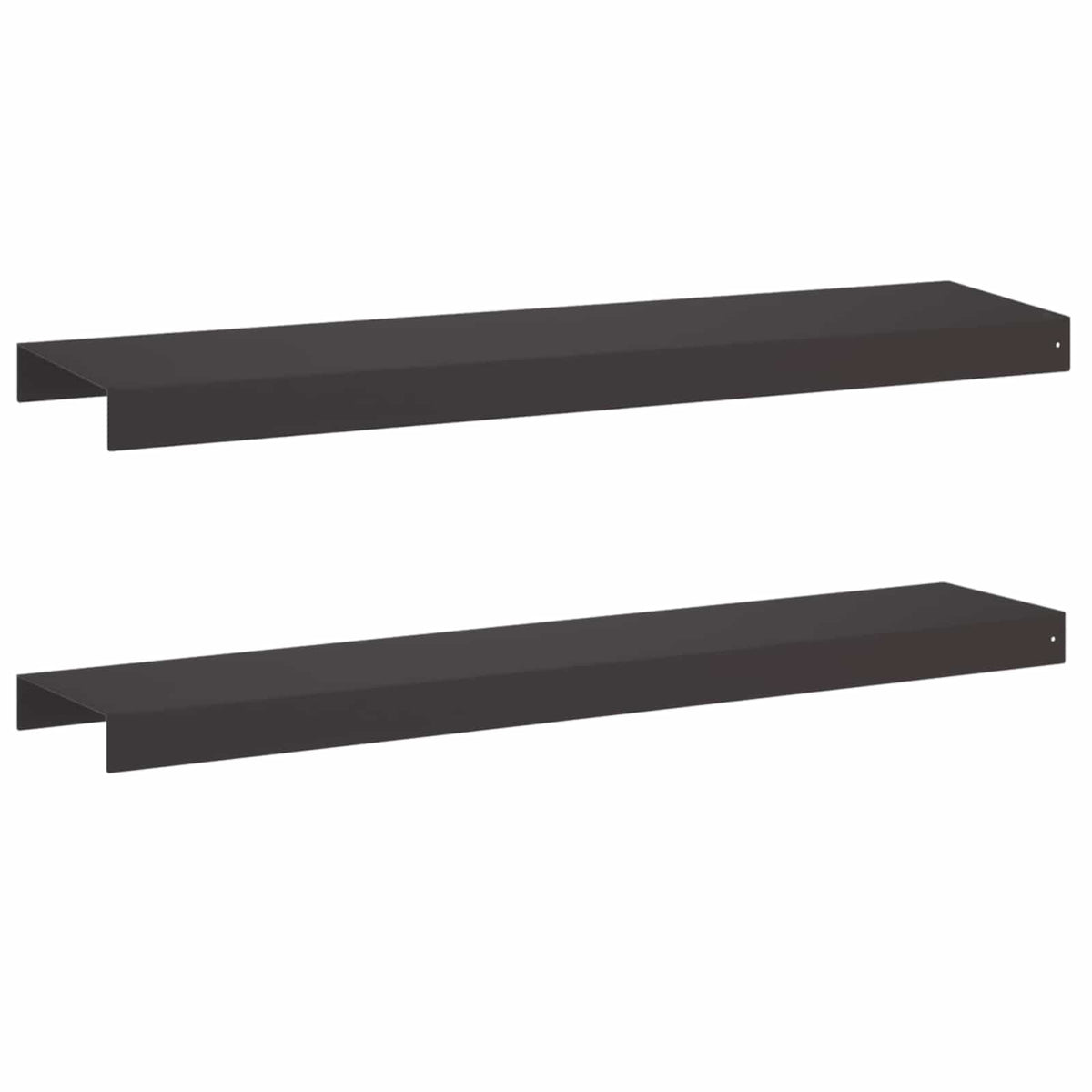Garden Cover Profile 2 pcs 100 x 20 x 5 cm Steel Black