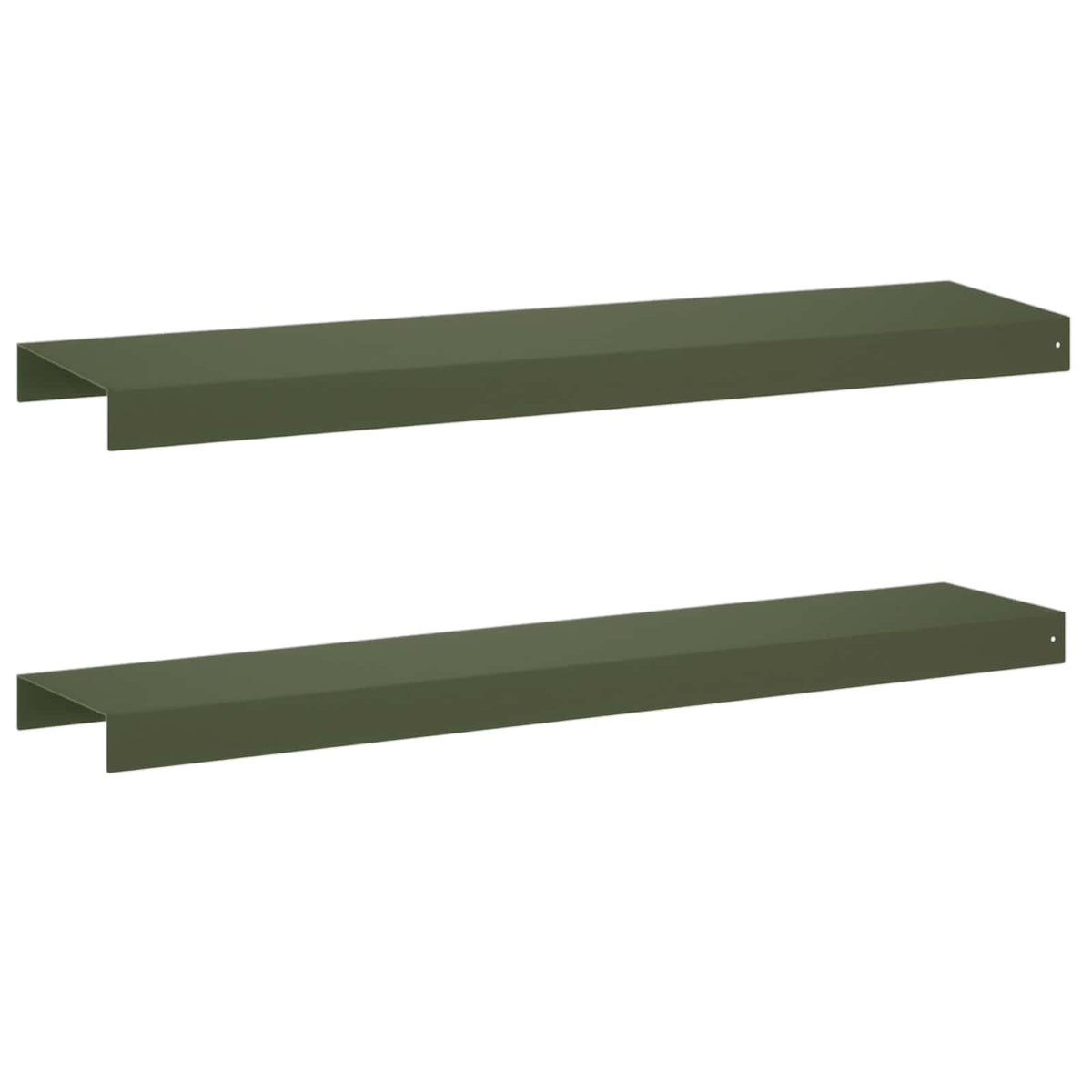 Garden Cover Profile 2 pcs 100 x 20 x 5 cm Steel Olive Green