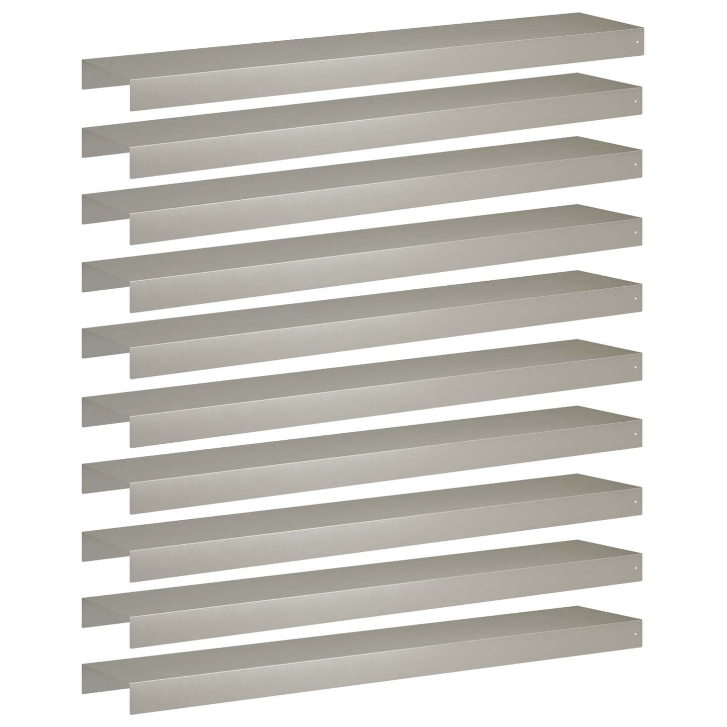 Garden Cover Profile 10 pcs 100 x 20 x 5 cm Stainless Steel