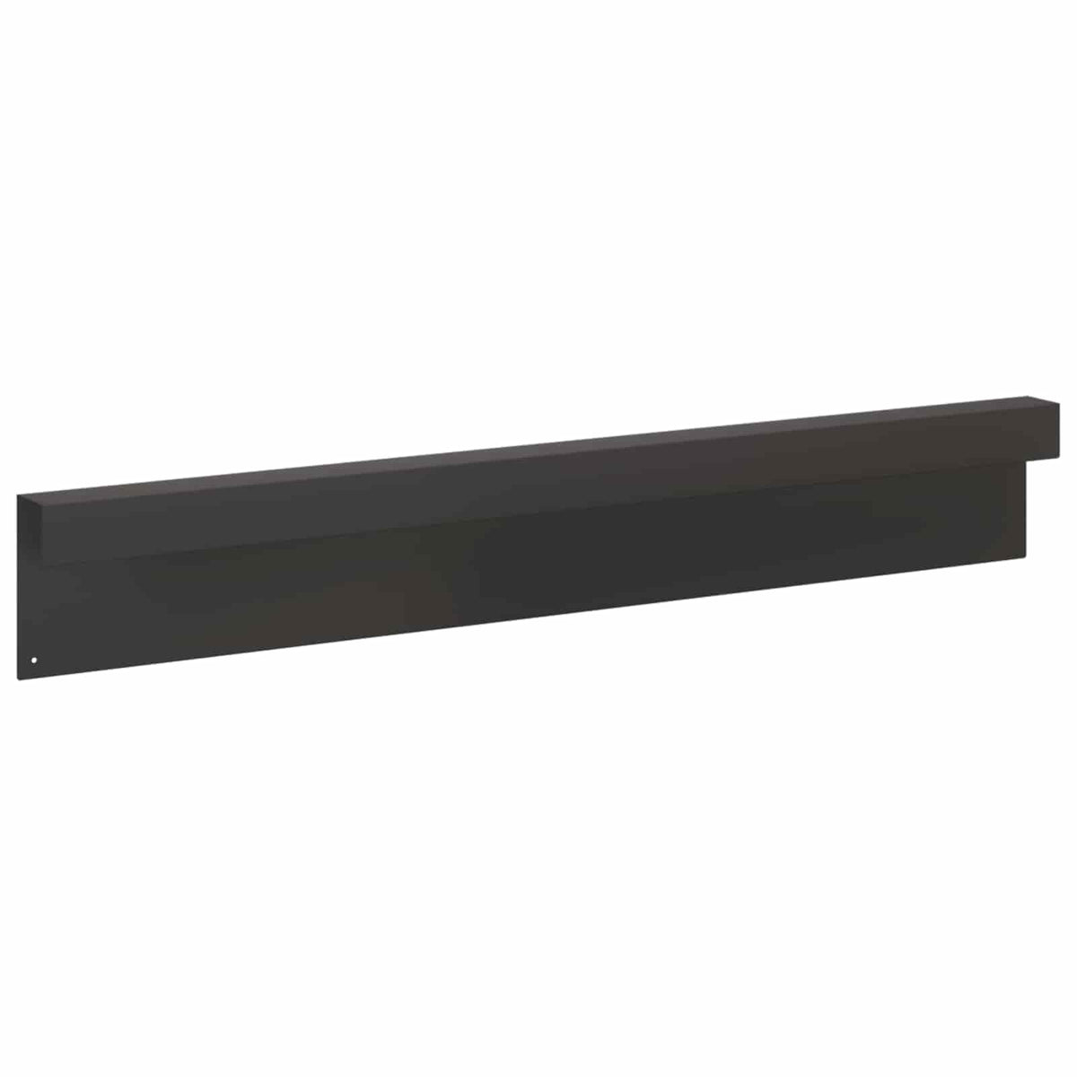 Garden Cover Profile 2 pcs 100 x 5 x 15 cm Steel Black