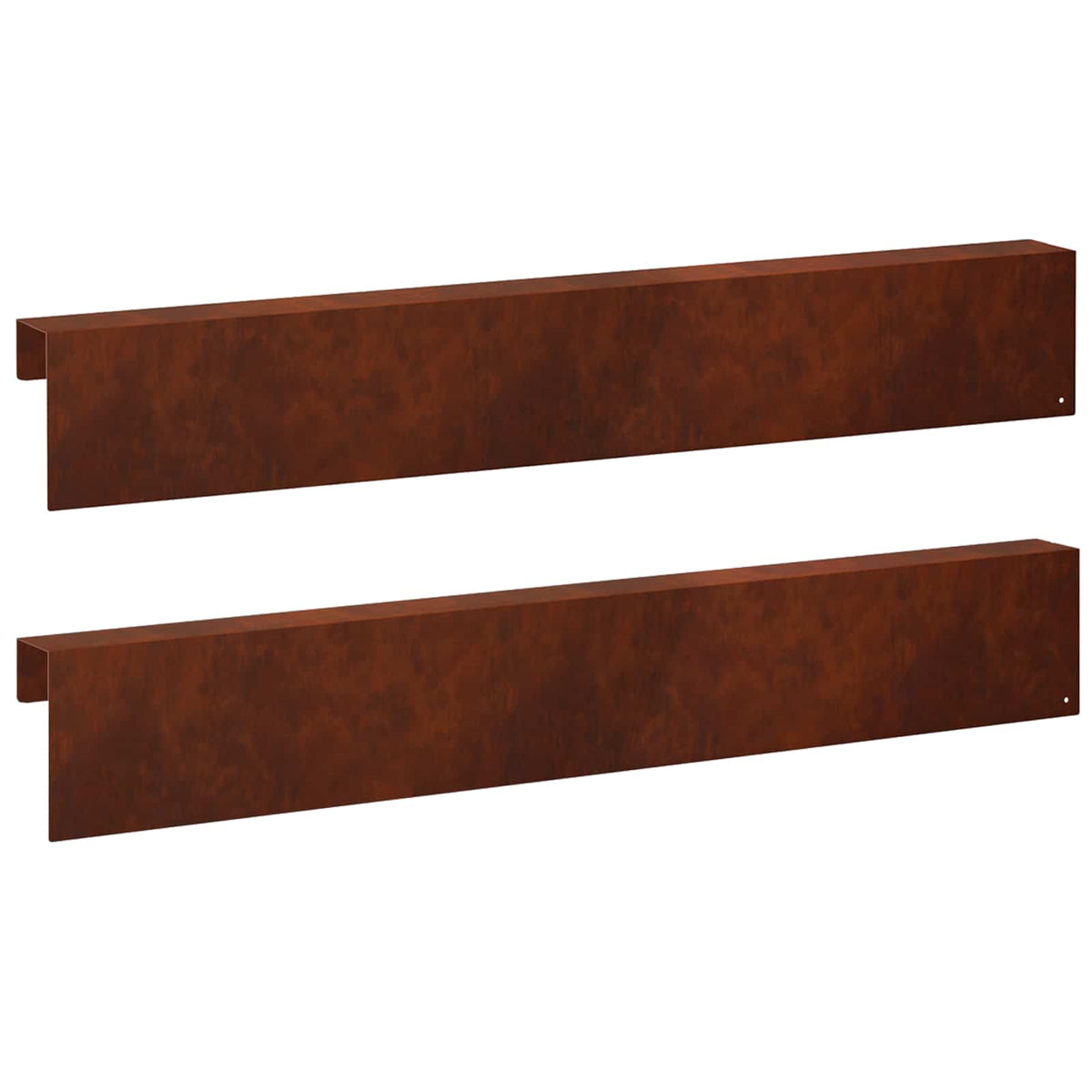 Garden Cover Profile 2 pcs 100 x 6 x 15 cm Weathering Steel