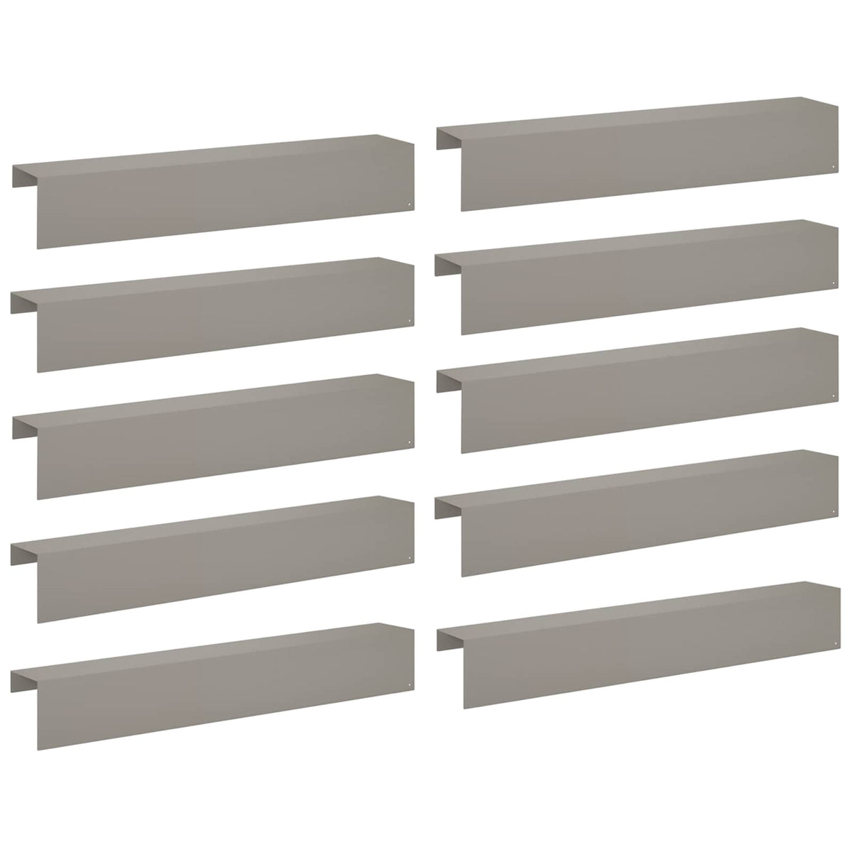 Garden Cover Profile 10 pcs 100 x 15 x 15 cm Weathering Steel
