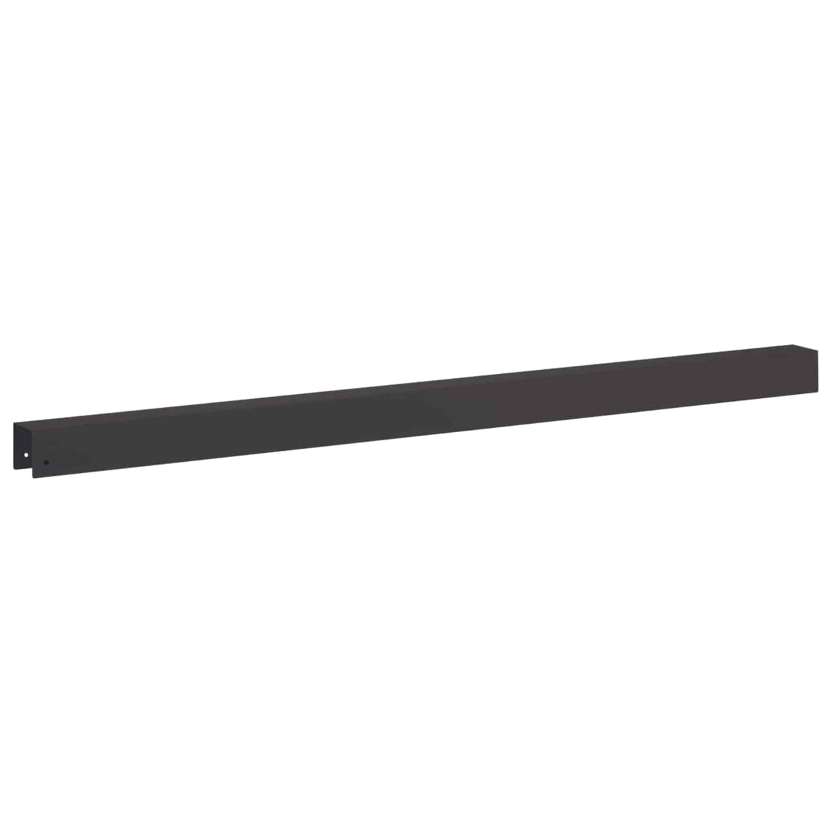 Garden Cover Profile 2 pcs 100 x 5 x 5 cm Steel Black