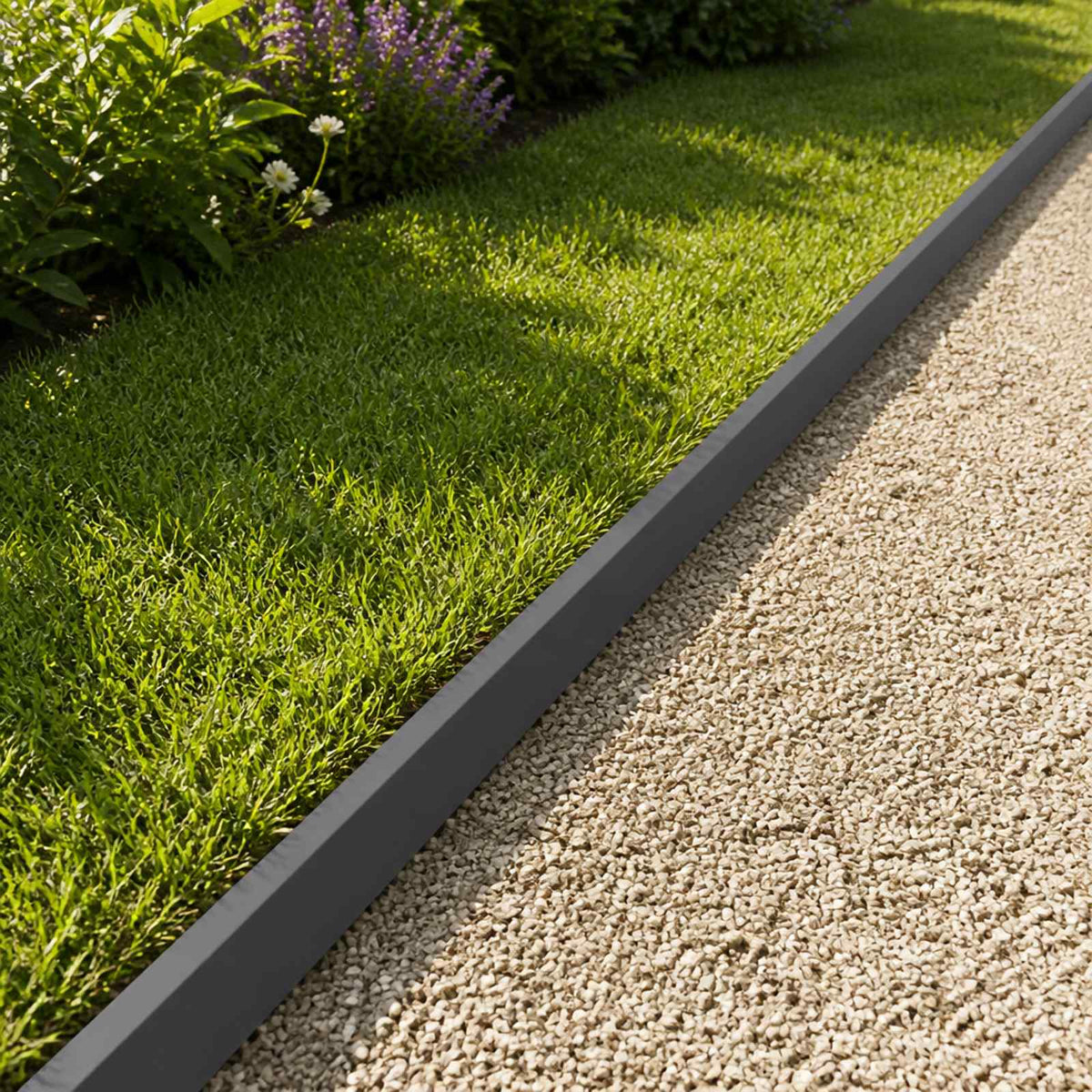 Garden Cover Profile 20 pcs 100 x 5 x 5 cm Steel Anthracite