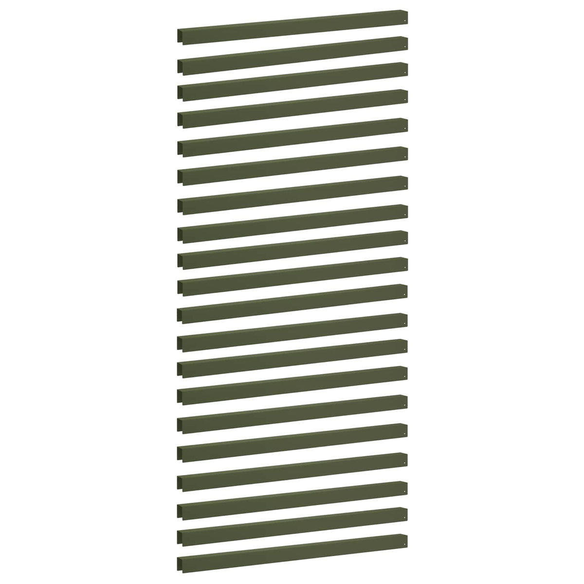 Garden Cover Profile 20 pcs 100 x 5 x 5 cm Steel Olive Green