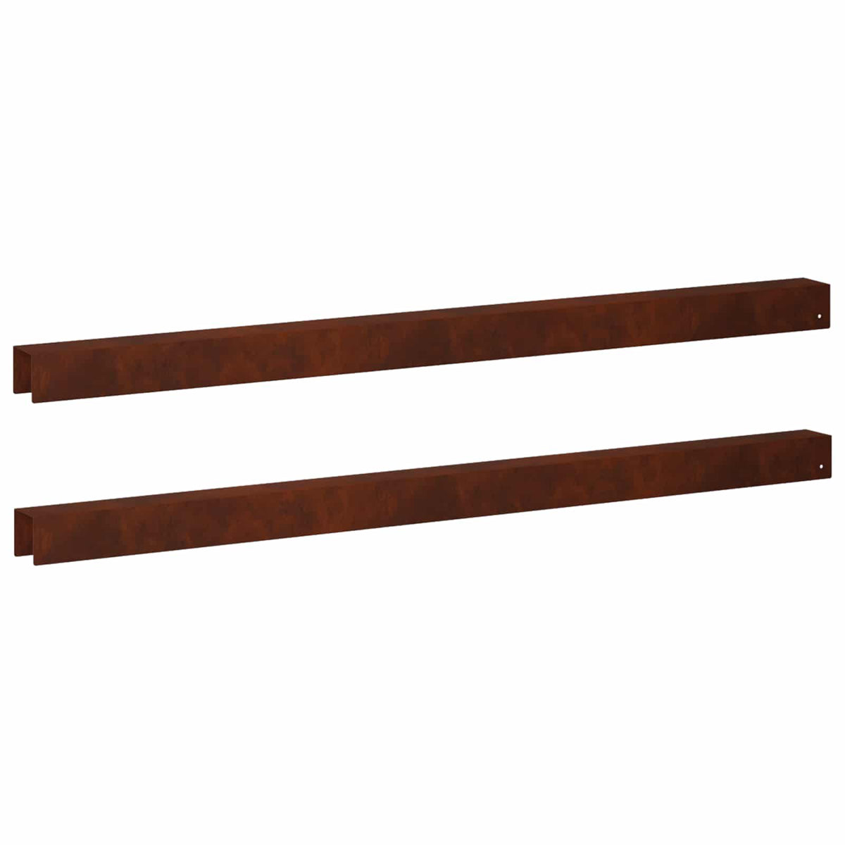 Garden Cover Profile 2 pcs 100 x 5 x 5 cm Weathering Steel