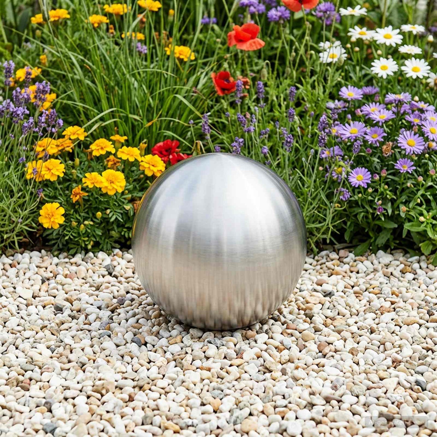 Brushed Ball Ø 20 cm Silver Stainless Steel 201