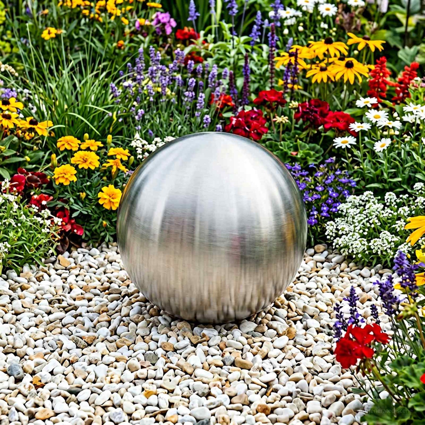 Brushed Ball Ø 37.5 cm Silver Stainless Steel 201