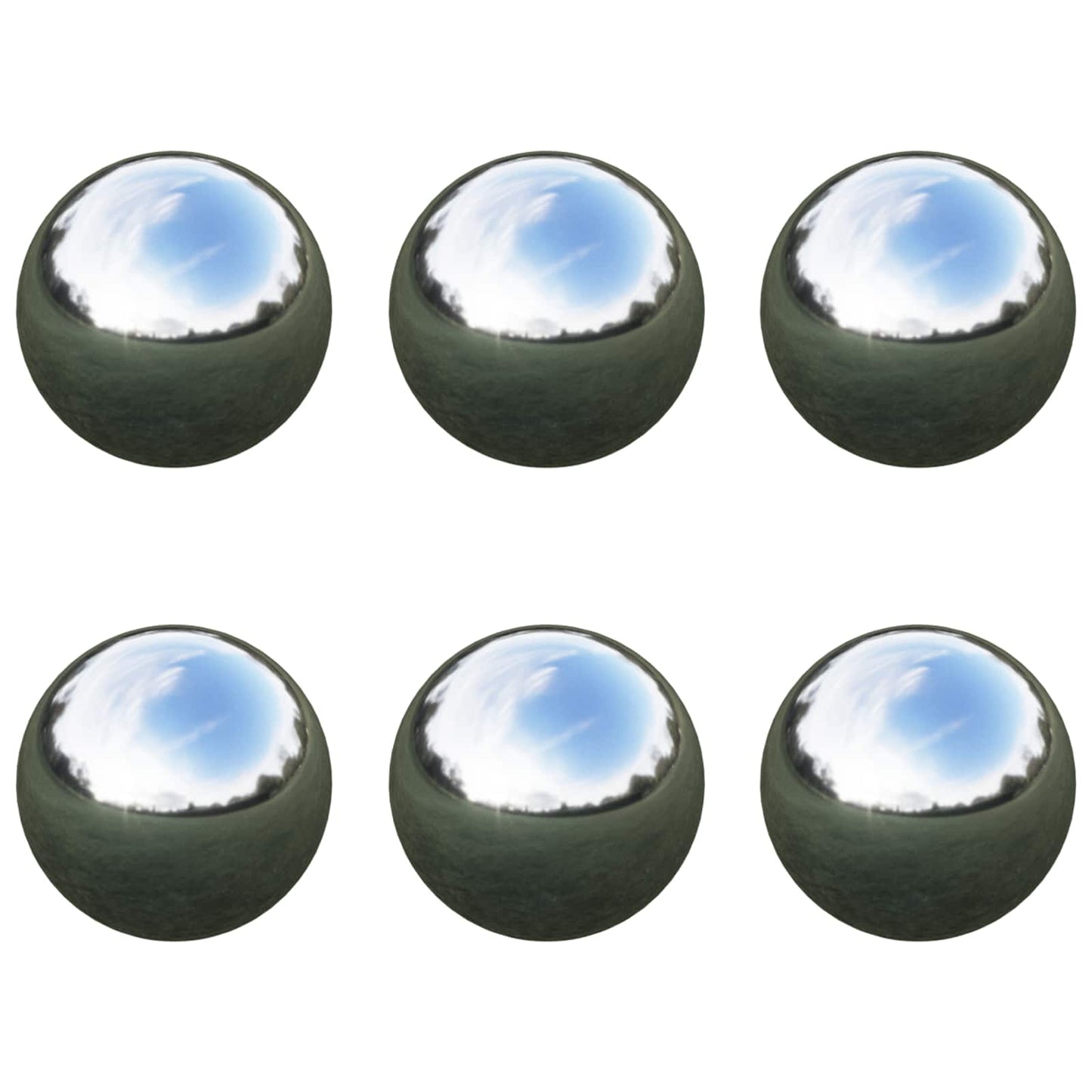Mirror Ball 6 pcs Ø 7.5 cm Silver Stainless Steel 201