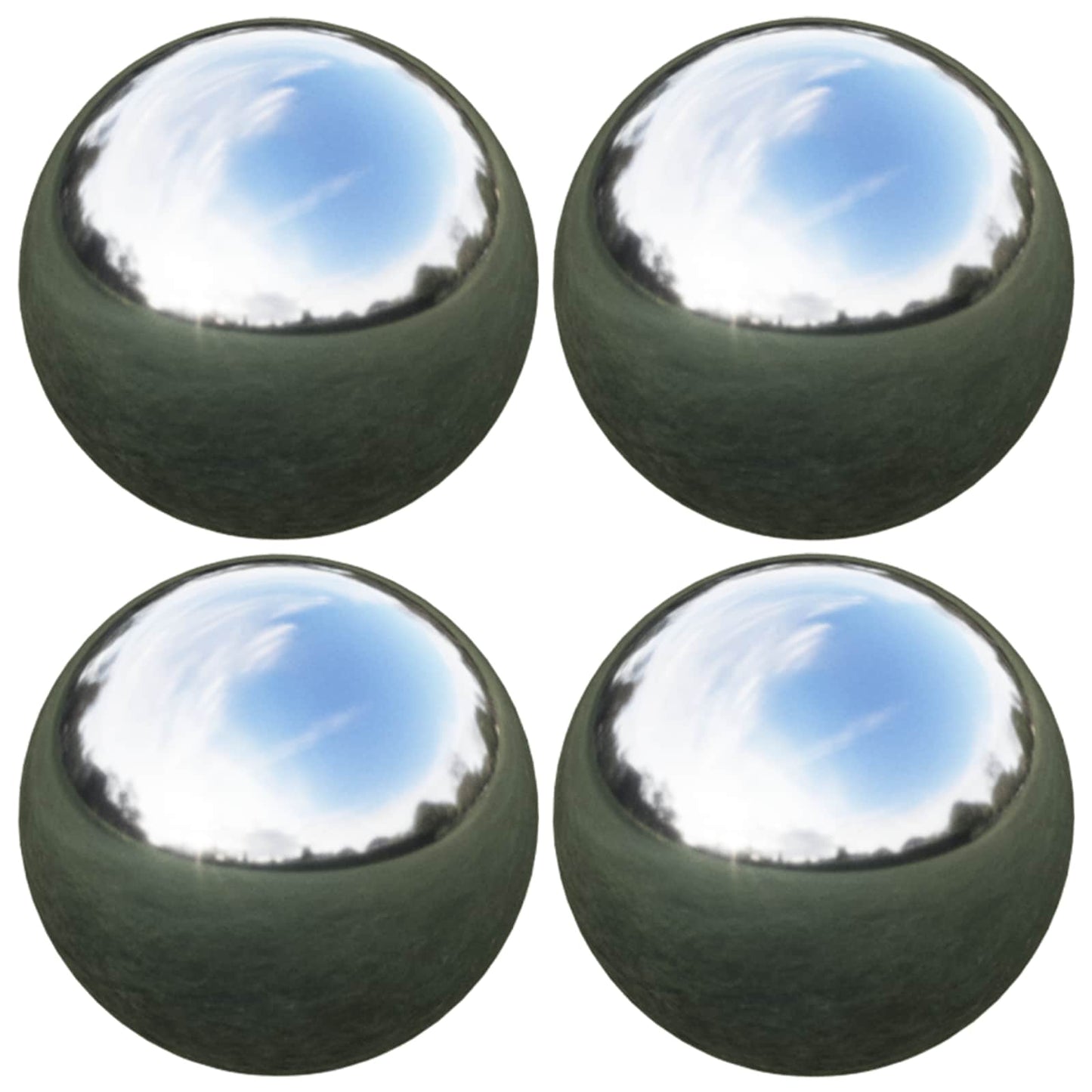 Mirror Ball 4 pcs Ø 10.5 cm Silver Stainless Steel 201