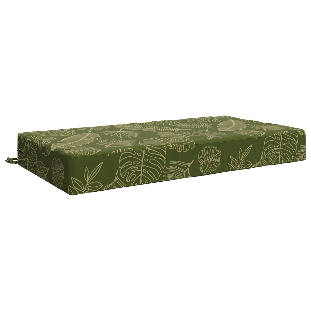 Seat Cushion SOEST 100% Polyester Leaf design 120 x 80 x 15 cm