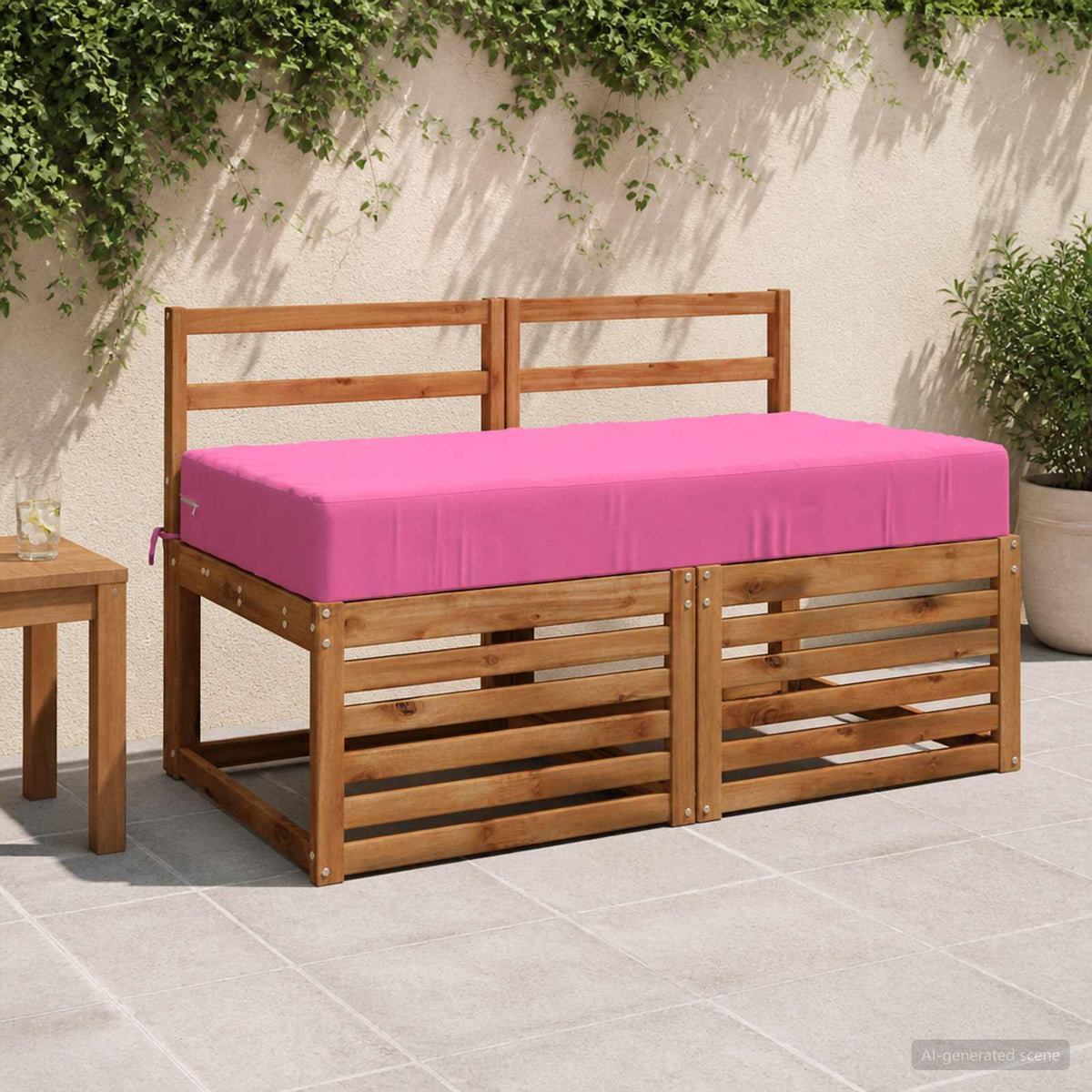 Seat Cushion SOEST 100% Polyester Pink 120 x 80 x 15 cm