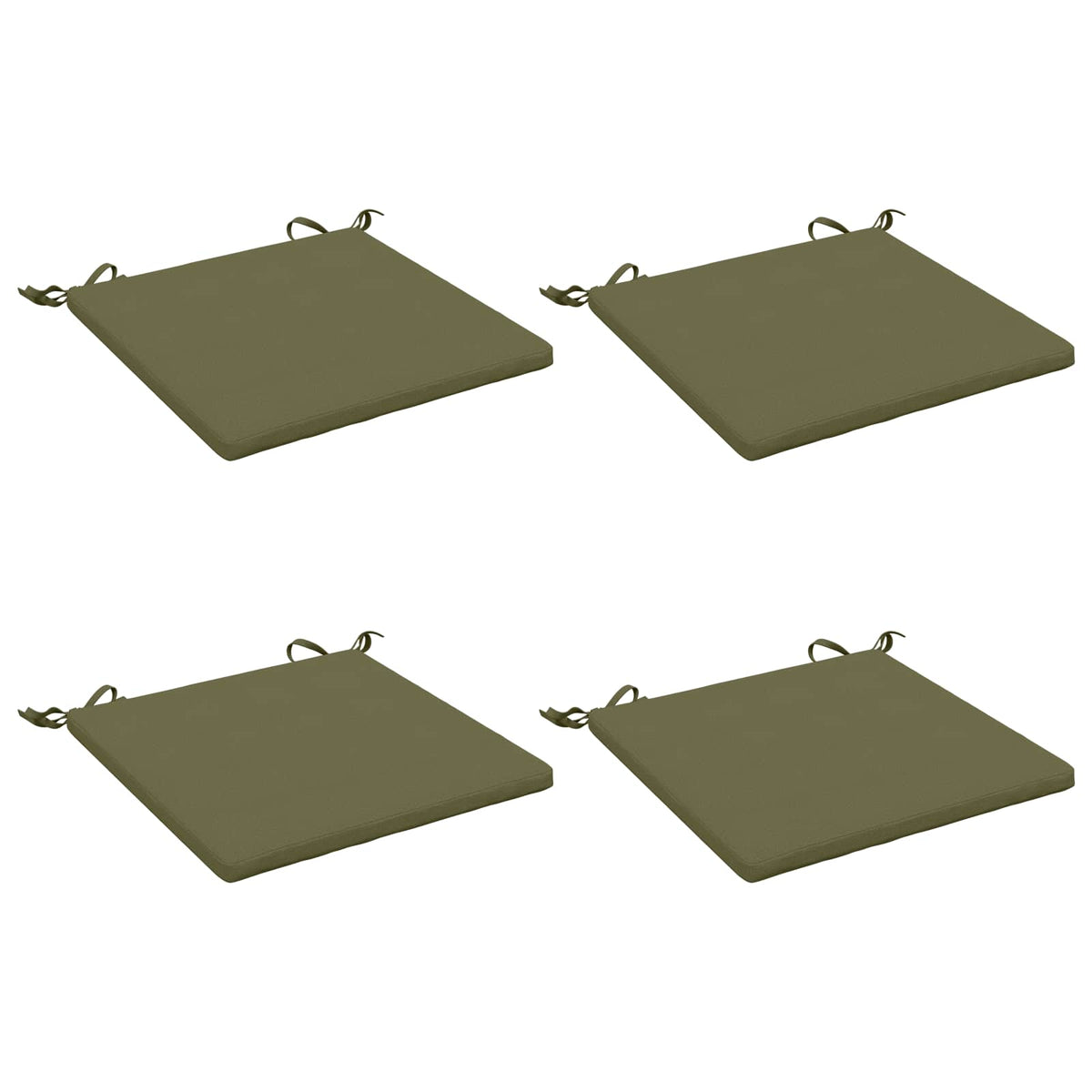 Seat Cushions SOEST 4 pcs 100% Polyester Olive Green