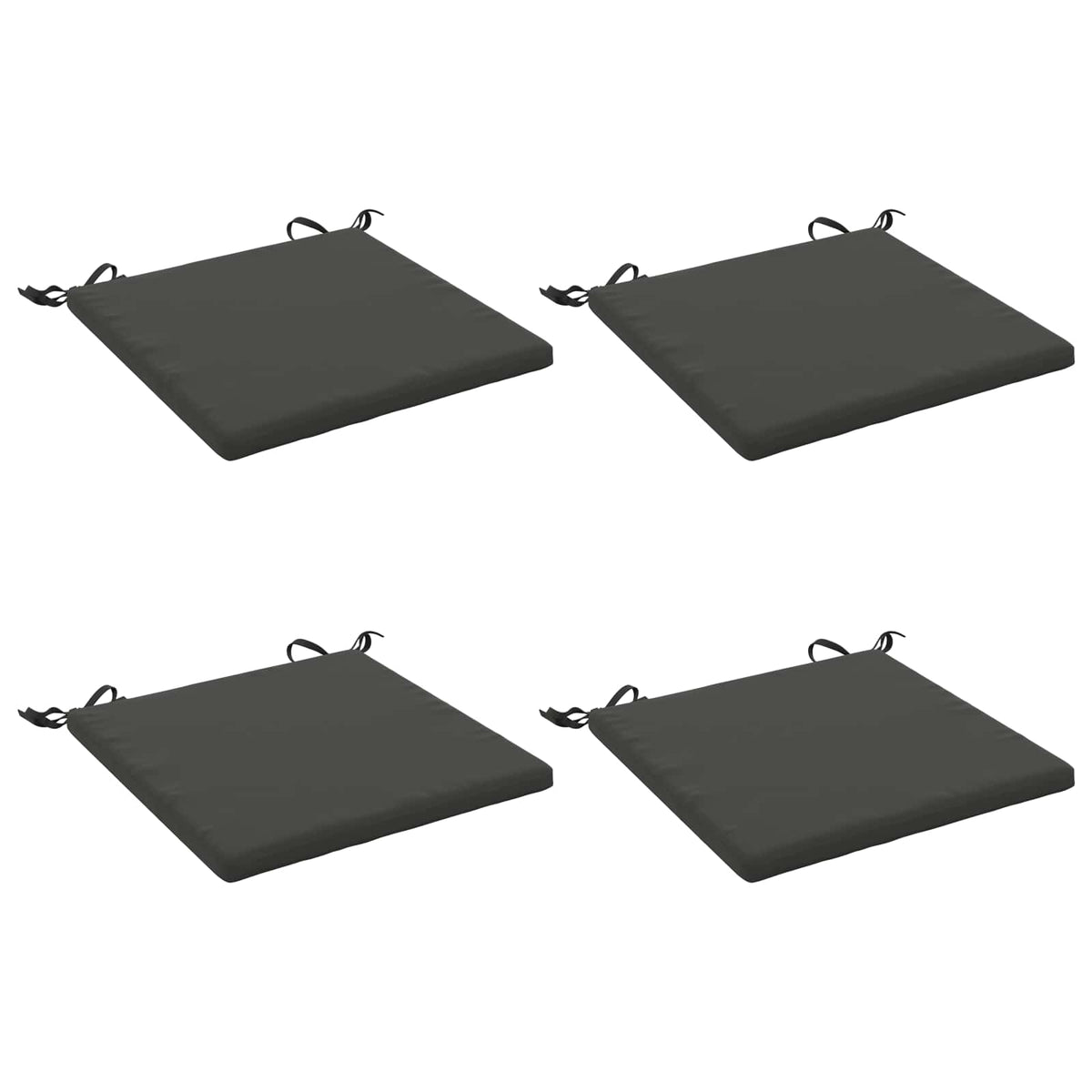 4-Piece Seat Cushions SOEST 4 pcs 100% Polyester Anthracite